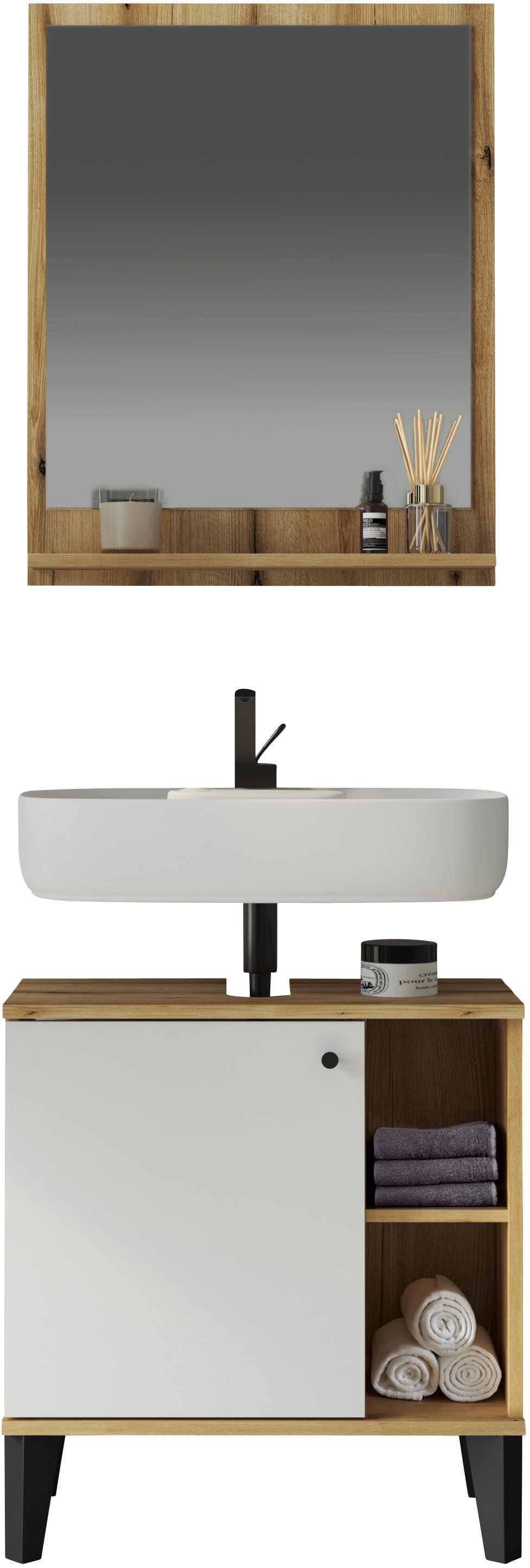 INOSIGN Badmöbel-Set "OSLO, Bad im skandinavischen Design" Set, 1 Stk. tlg. günstig online kaufen