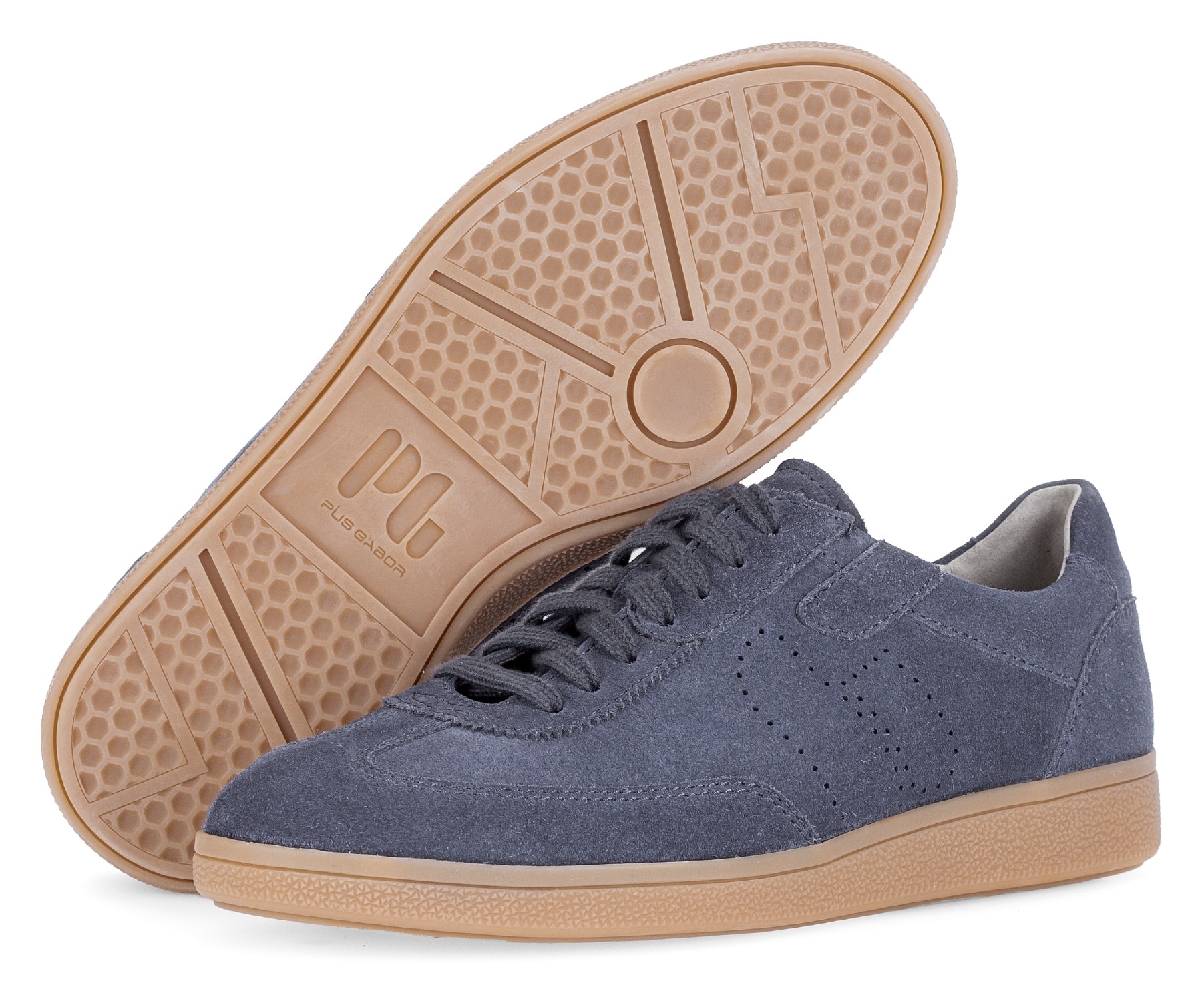 Pius Gabor Sneaker, Freizeitschuh, Schnürschuh, Halbschuh mit Perforation, G-Weite