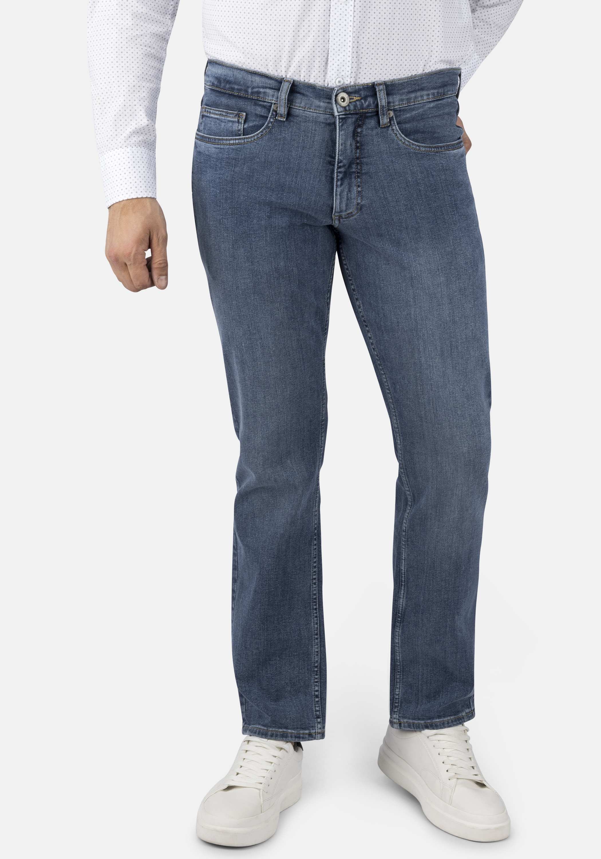 Stooker Men "Frisco Denim Straight Fit Jeans" Straight Fit Casual Clean Wash Twill Coloured Comfort Flex für Herren