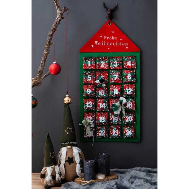 my home befüllbarer Adventskalender »Haus, Weihnachtsdeko«, ab 6 Jahren,  zum Hängen aus Filz, 46 x 92 cm kaufen | BAUR