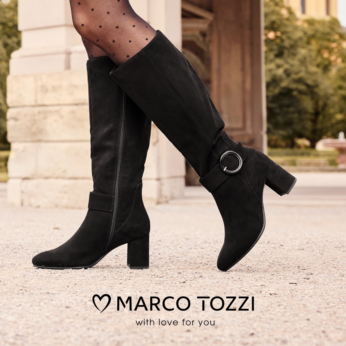 MARCO TOZZI Stiefel, Blockabsatz, Businessstiefel, Langschaftstiefel mit Zi günstig online kaufen