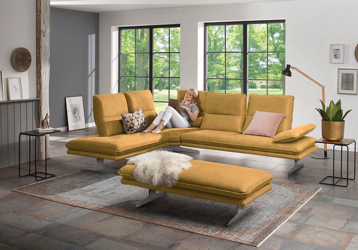W.SCHILLIG Ecksofa "broadway, Designsofa, mit tollem Sitzkomfort, L-Form", günstig online kaufen