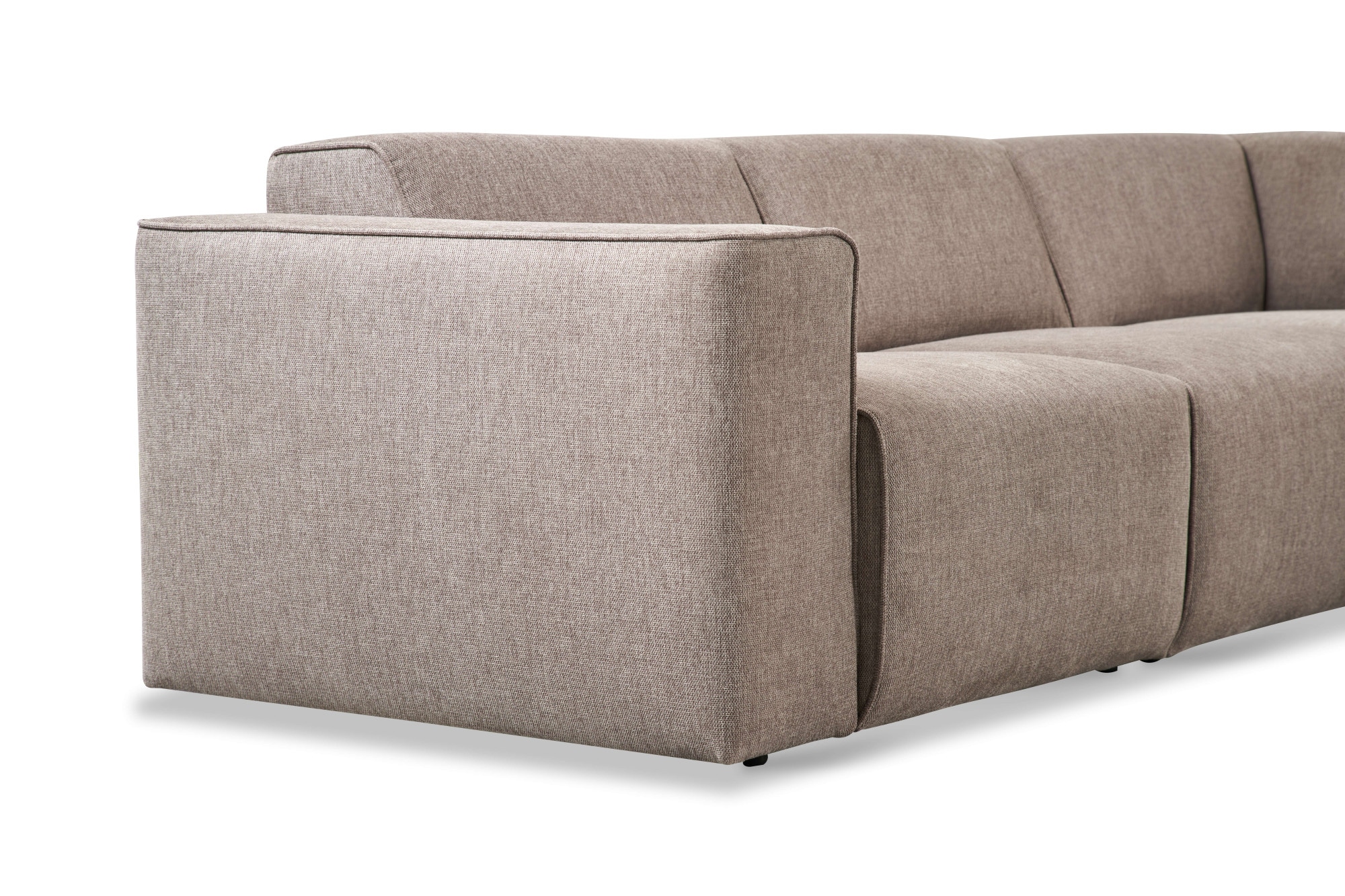 andas Ecksofa »Noord«, mit Kedernaht, in einem Soft-Touch Bezug