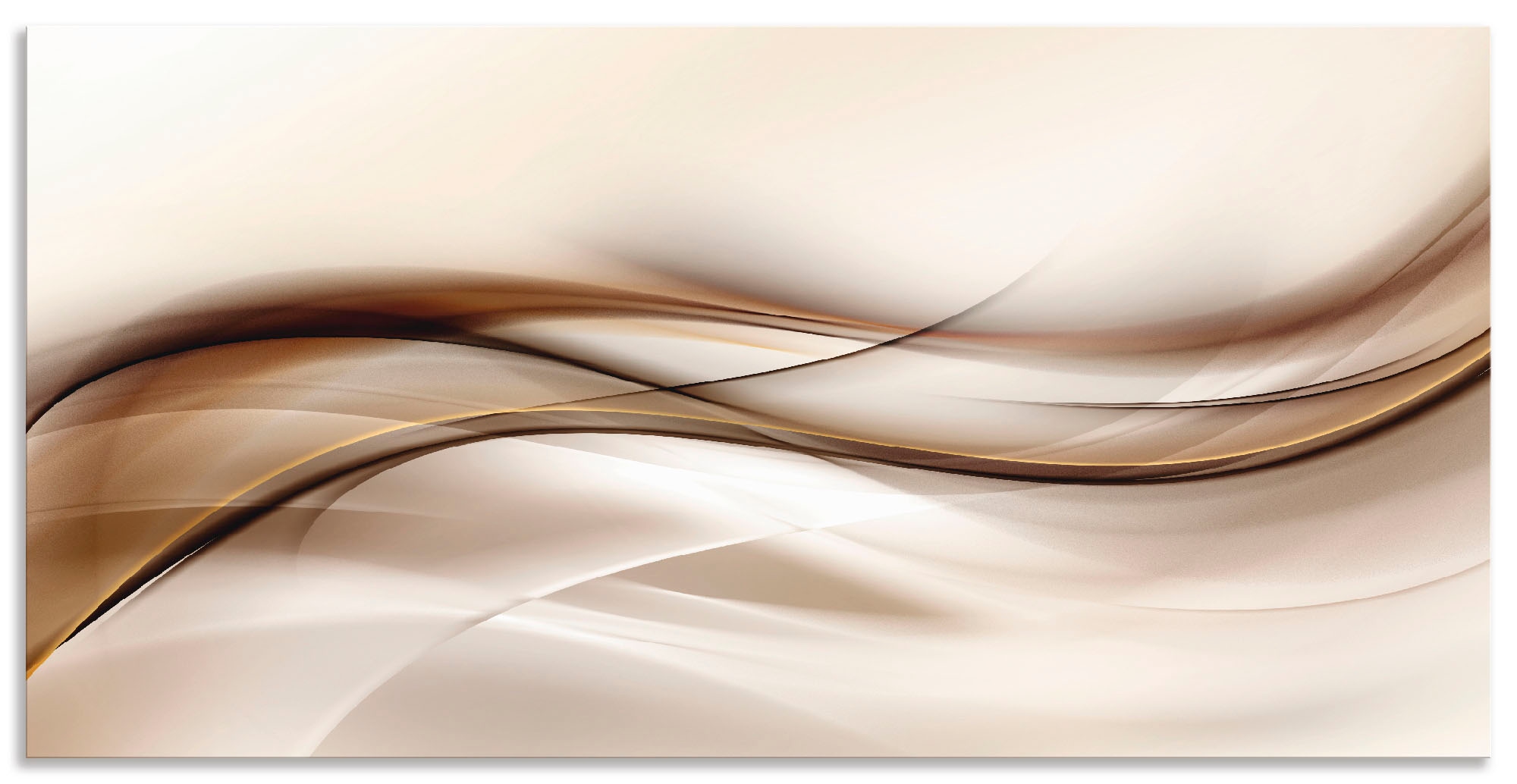 Artland Wandbild "Braune abstrakte Welle" Muster 1 Stk. tlg. als Alubild, O günstig online kaufen