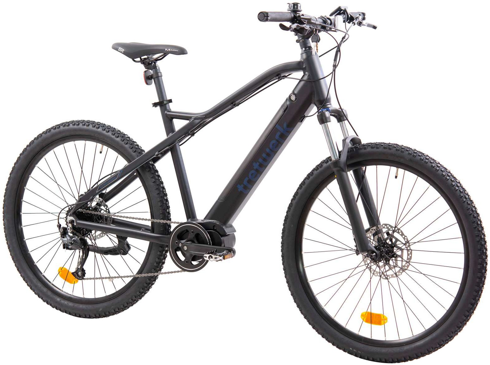 Tretwerk E-Bike "Commander", 9 Gang, Shimano, Altus M2000, Mittelmotor 250 W, Pedelec, Elektrofahrrad für Damen u. Herre