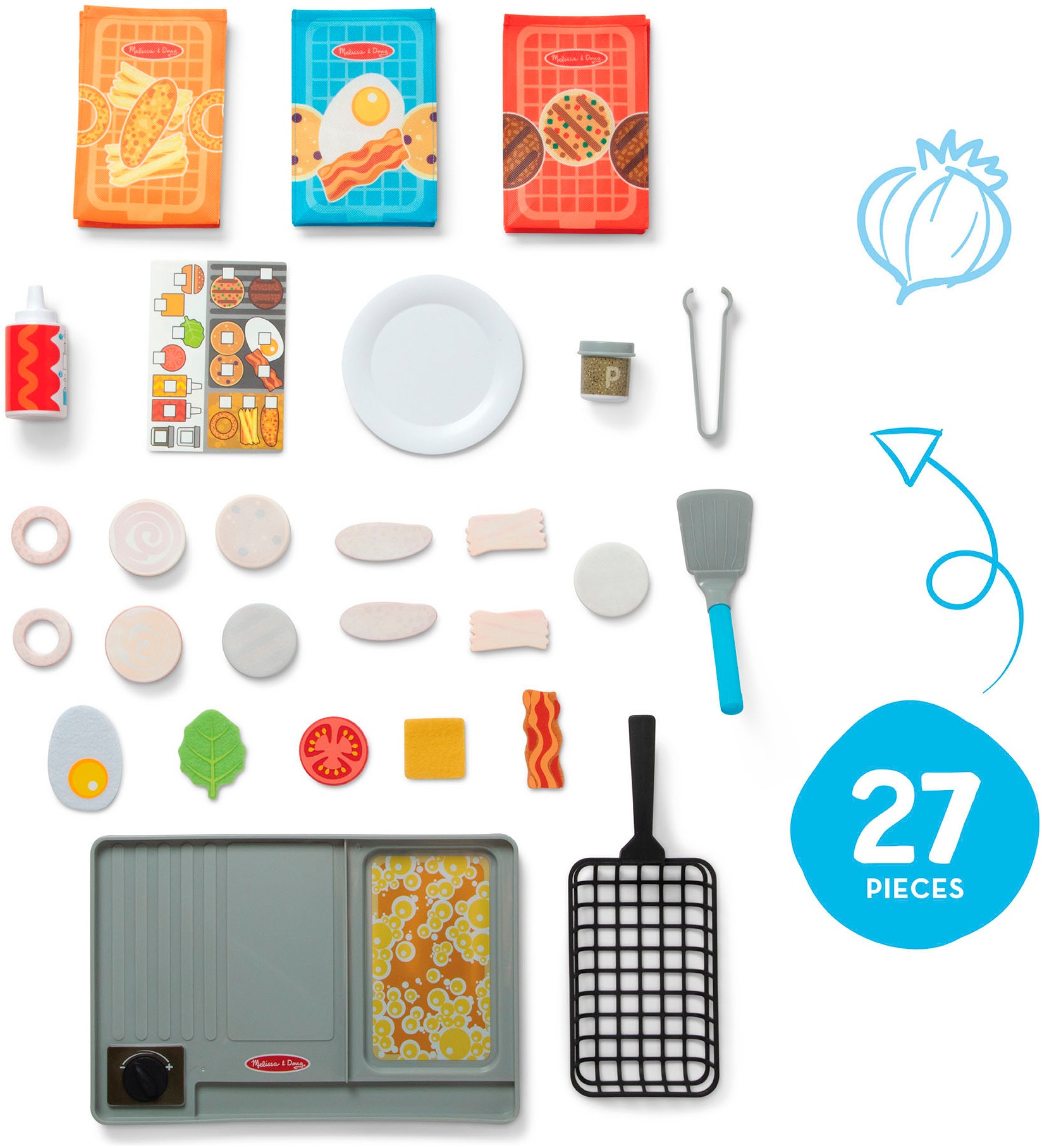 Spin Master Kinder-Grill »Melissa & Doug Water WOW Grill«, mit Farbwechseleffekt