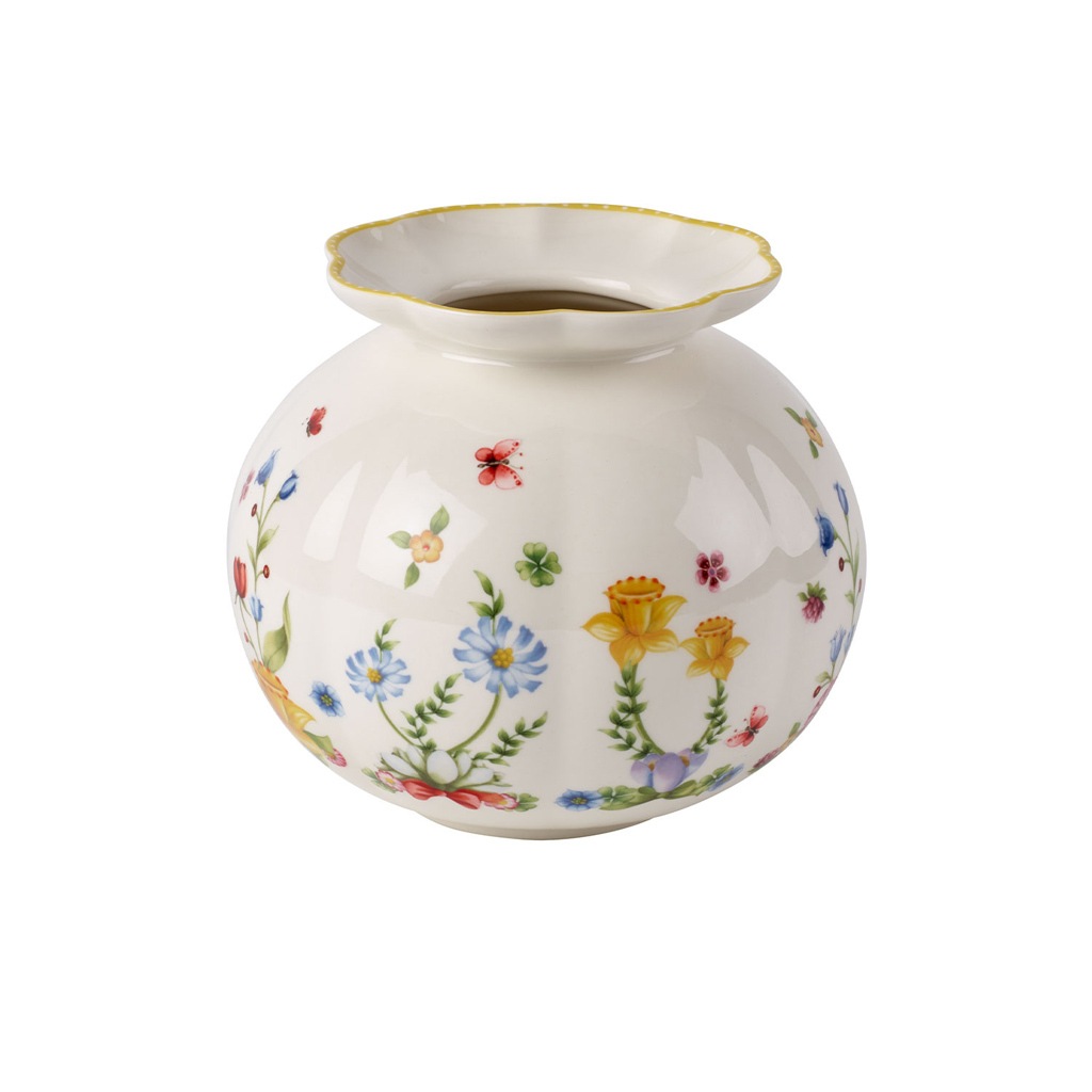 Dekovase VILLEROY & BOCH "Vase Spring Awakening ø 19,8 cm bunt", bunt, Vasen
