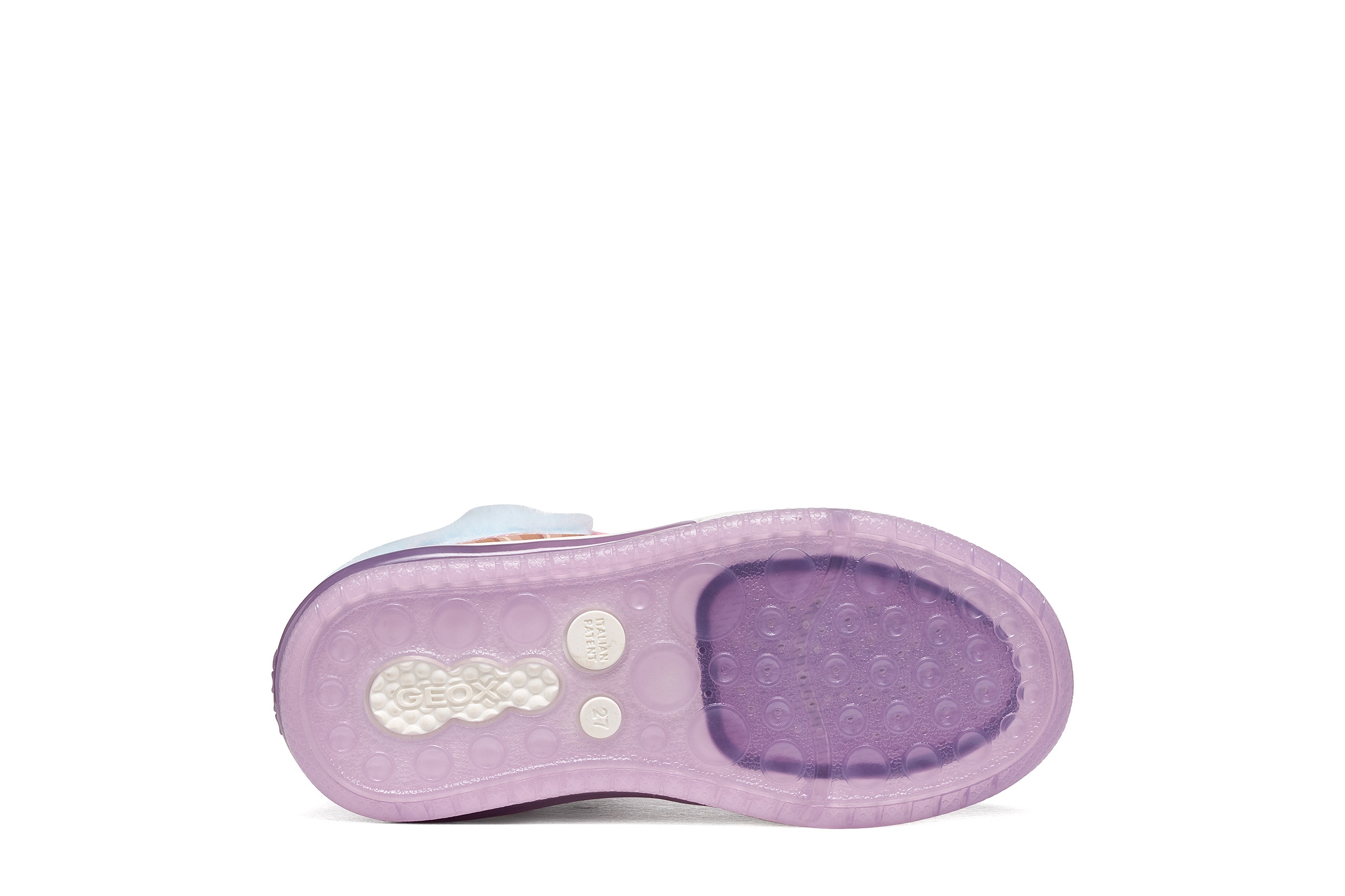 Geox Sneaker »J SKETLITE GIRL - Blinkschuh«  Boots, Glitzerbesatz und Blinkfunktion, Größenschablone zum Download