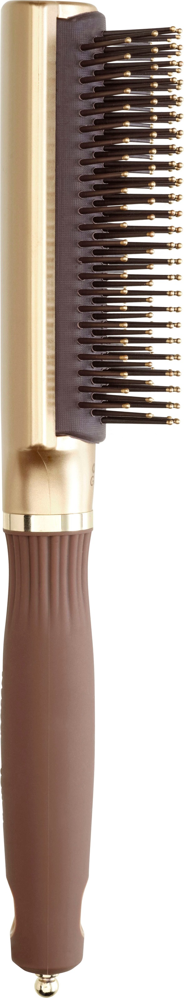 OLIVIA GARDEN Plaukų šepetys »EXPERT STYLE CONTROL Nylon Bristles Gold&Brown«
