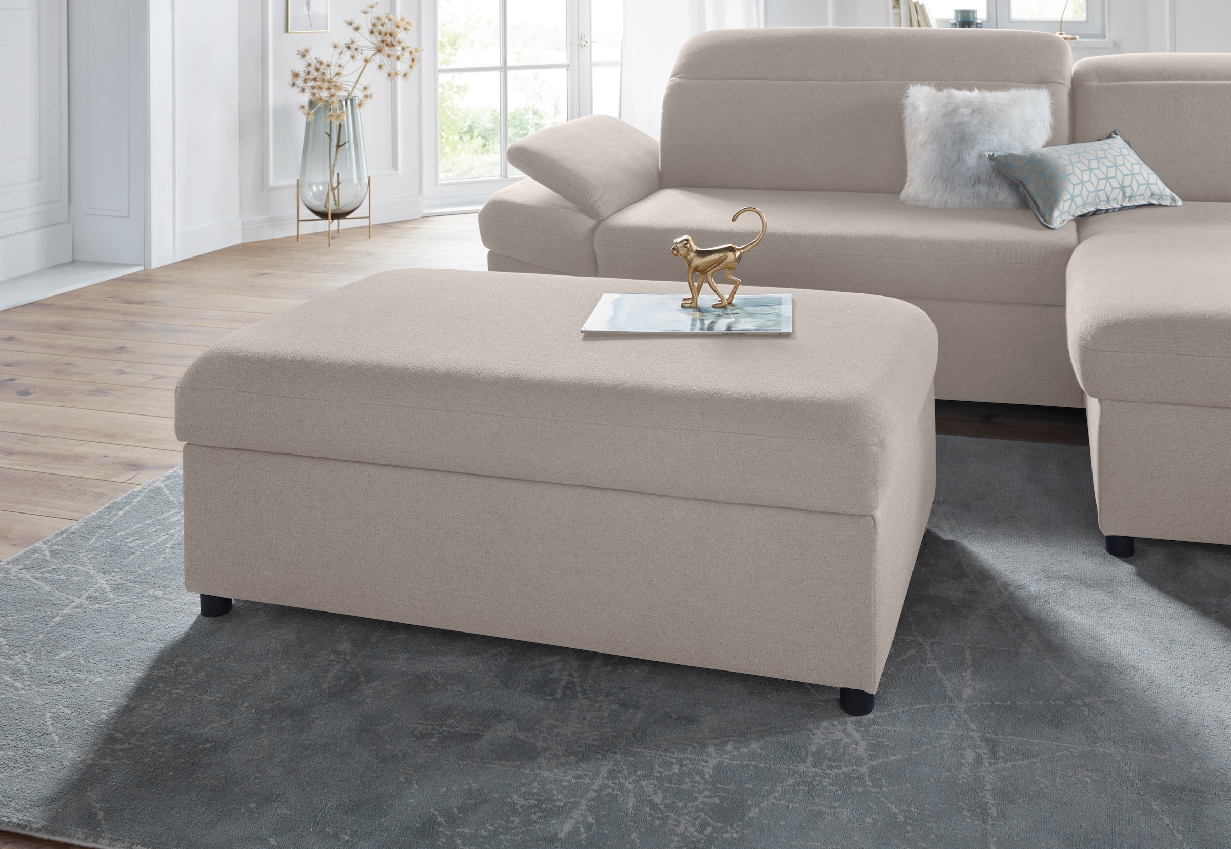 exxpo - sofa fashion Hocker "Kyoto Bankhocker mit Staufach unter der Sitzfläche"