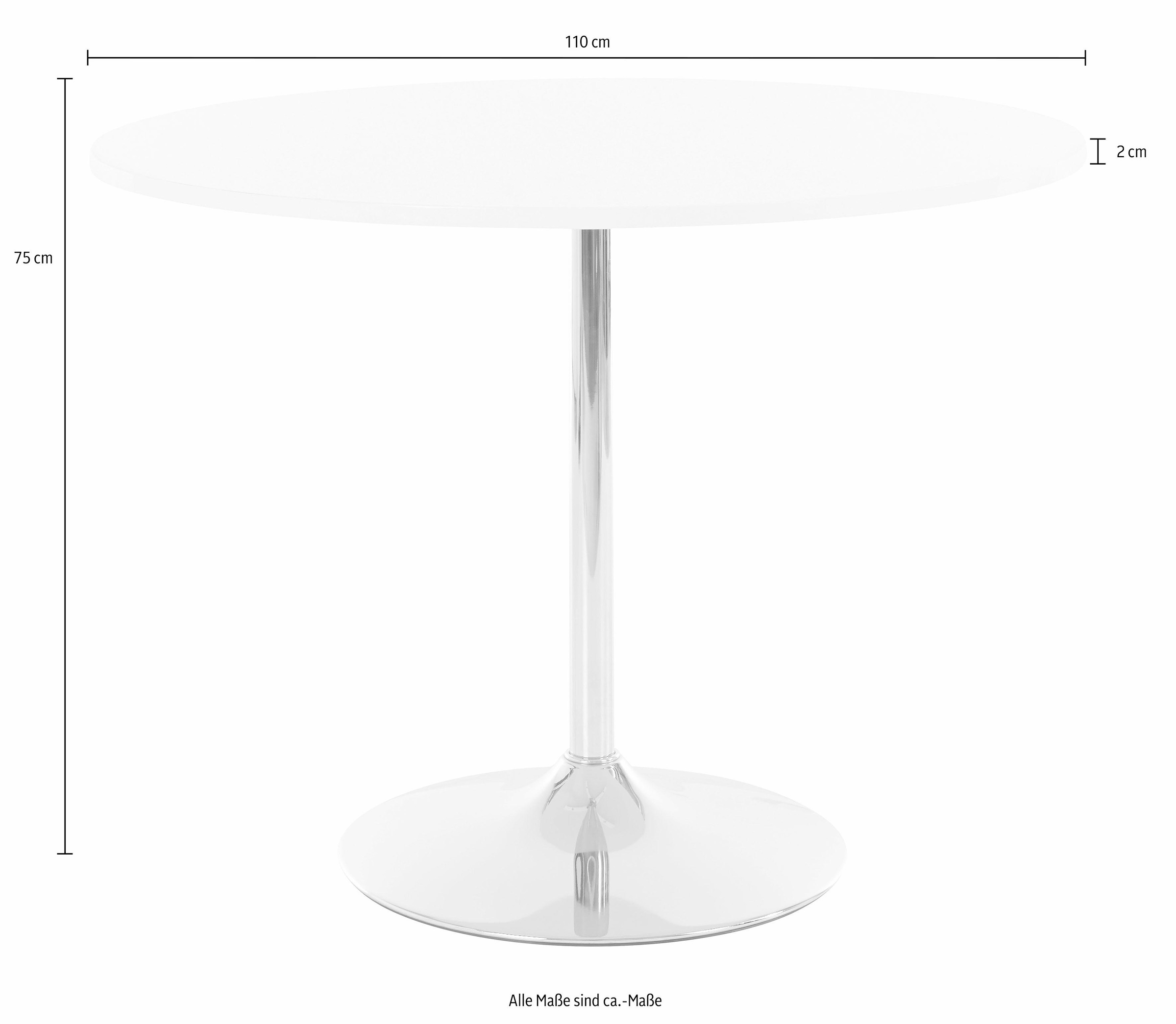 Thumbnail - OTTO home Essgruppe Set, 5 Stk. tlg. mit rundem Tisch in weiß Hochglanz