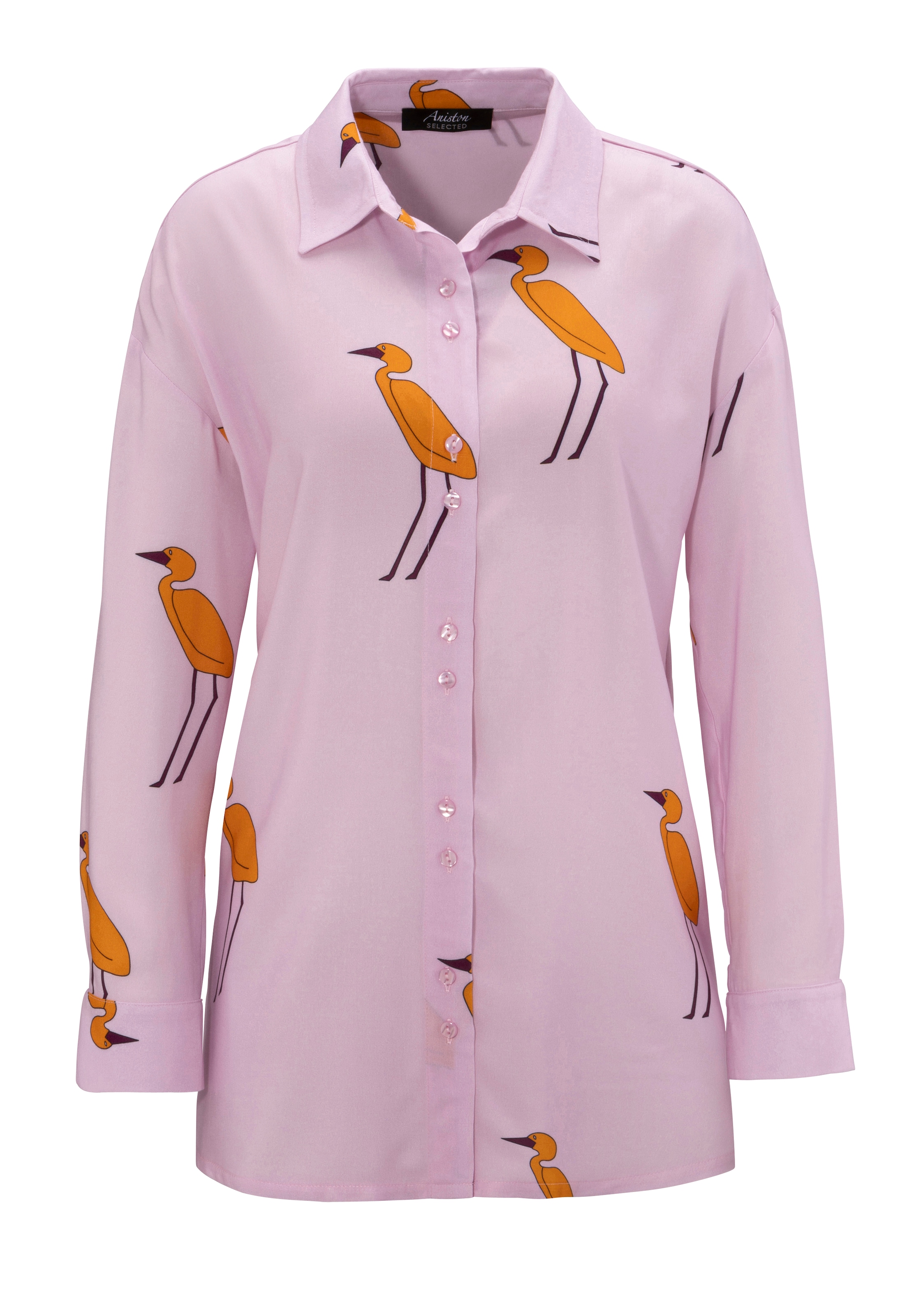Aniston SELECTED Hemdbluse, tierisch und - BAUR NEUE Druck gutem kaufen | KOLLEKTION Oversize-Form mit