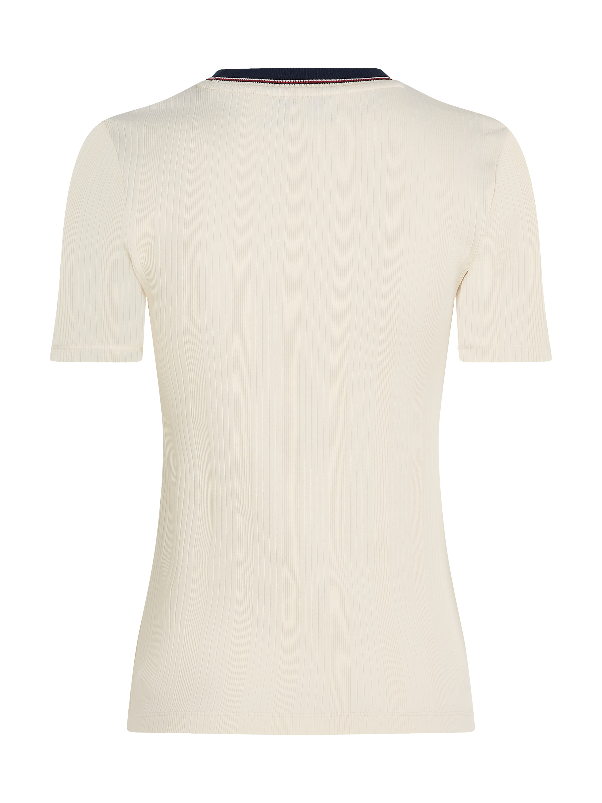 Tommy Hilfiger T-Shirt »RWB SLIM TEE SS C-NK«, mit Kontrast-Details, Struktur