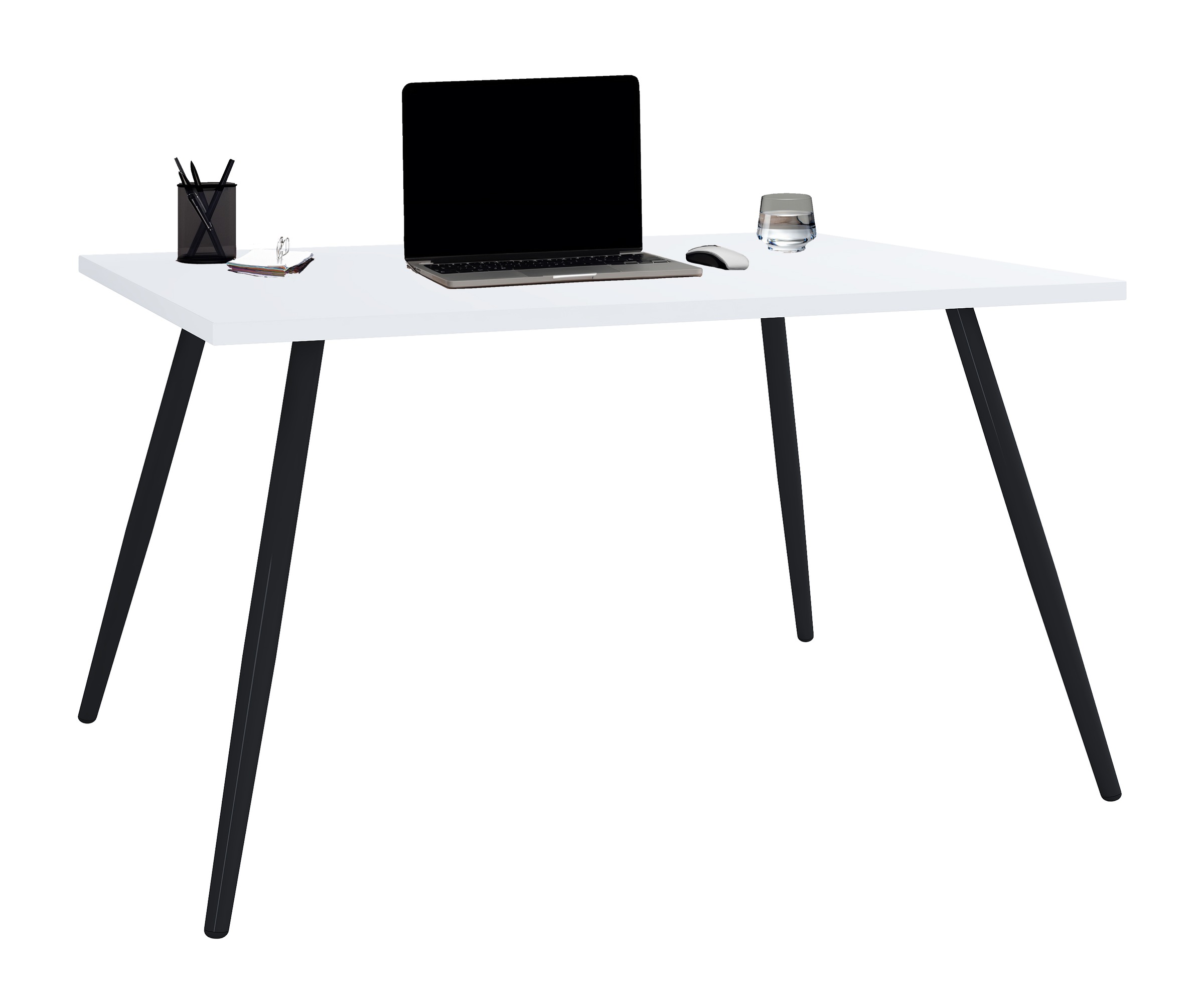 Schreibtisch VCM, B:138cm T:80cm, weiß, Büro, Tische, "Schreibtisch Bürotisch Computertisch Salia 138x80"