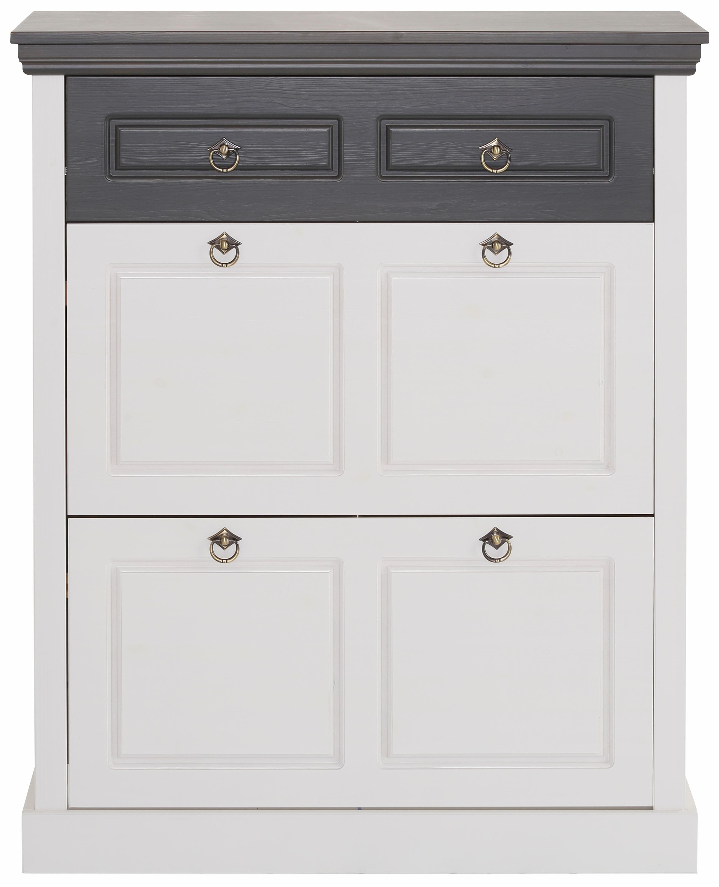 Home affaire Schuhschrank »Basilico«, aus massiver Kiefer, FSC®, Breite 90 cm, mit Schublade, Kassettenoptik