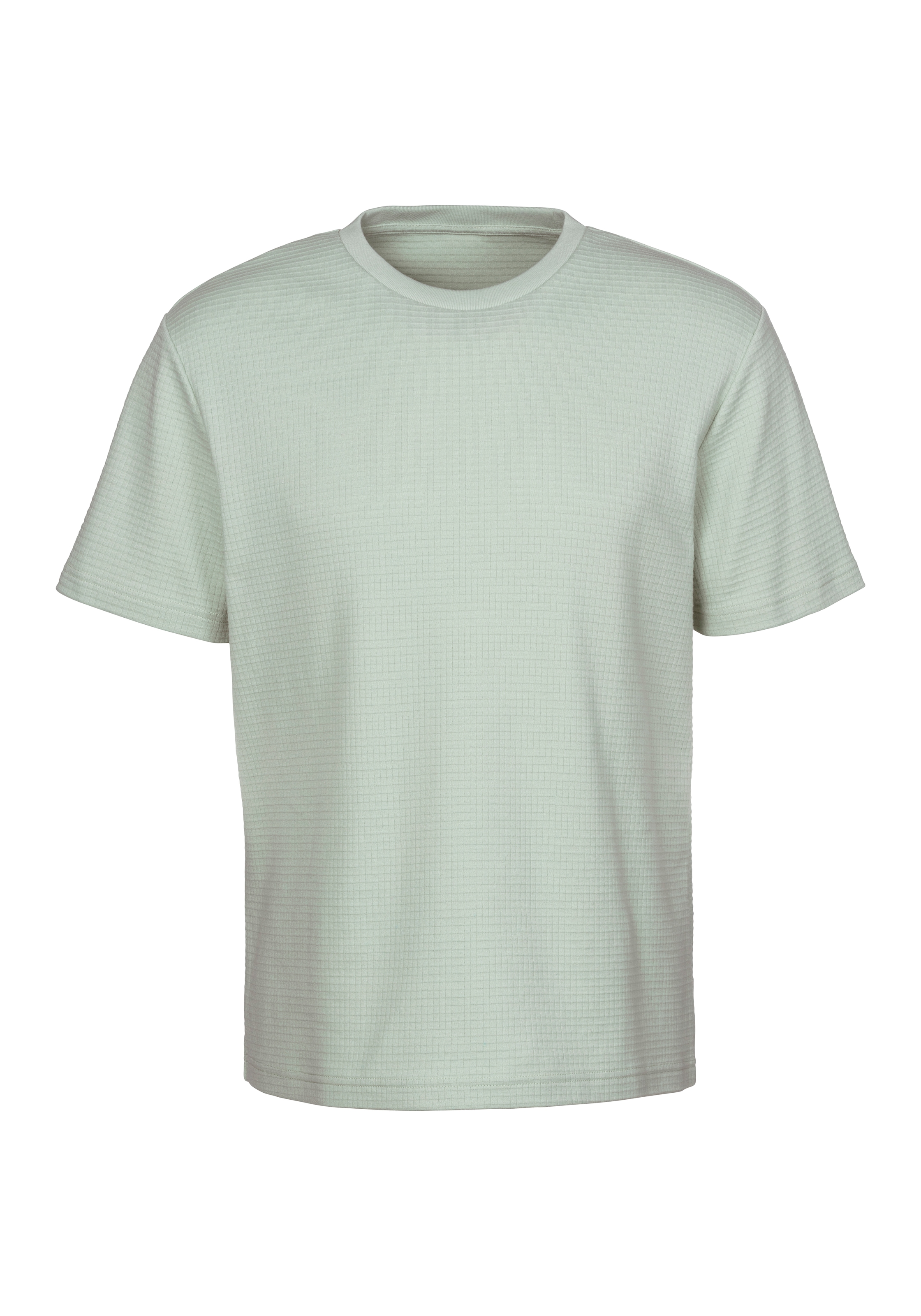 John Devin T-Shirt »mit Struktur«, Rundhalsshirt mit Struktur aus Baumwoll-Mix