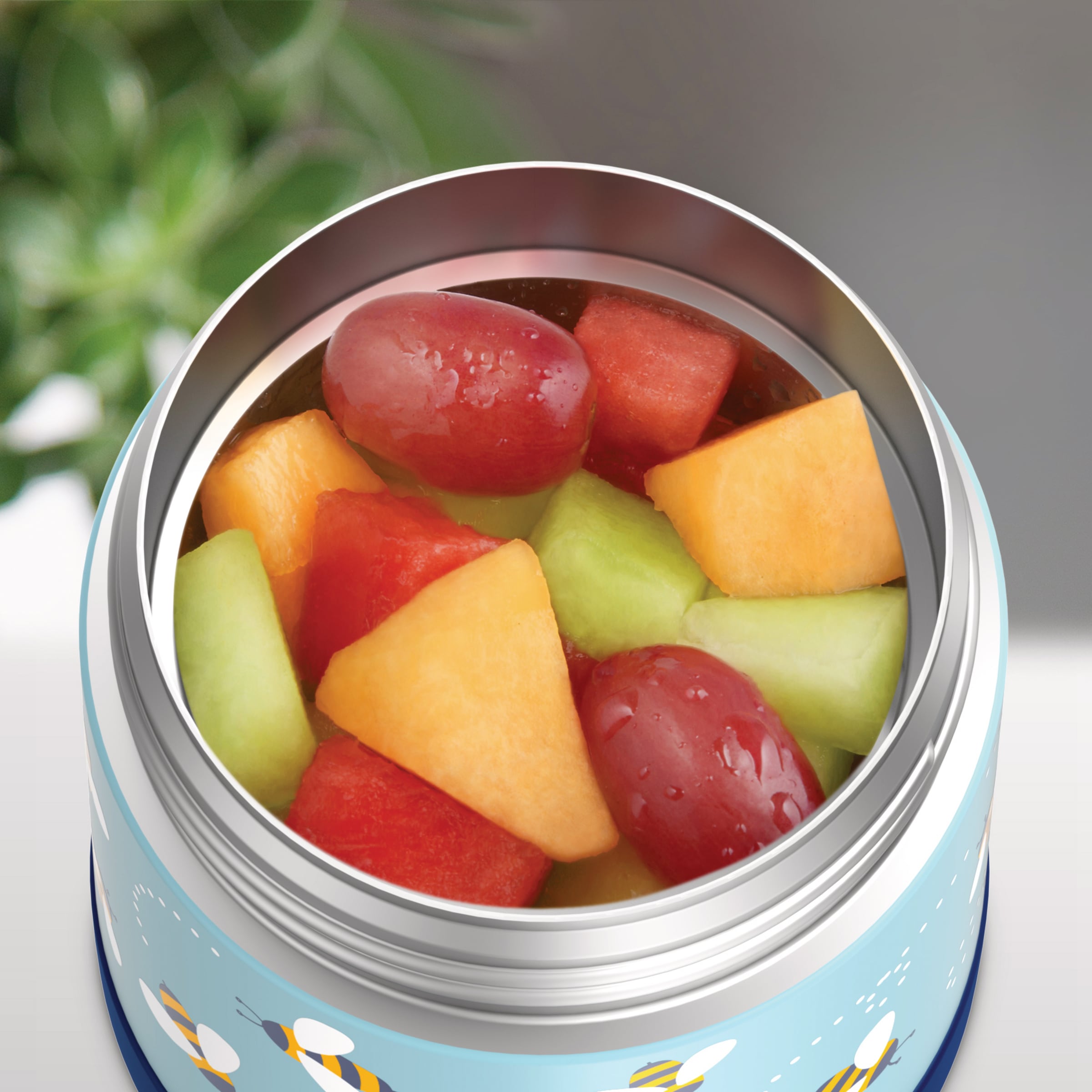 THERMOS Thermobehälter »FUNTAINER FOOD JAR, Thermobehälter für Essen, spülmaschinenfest«, (1 tlg.), 0,3l, 5h heiß & 7h kalt, dicht & auslaufsicher, mit klappbarem Löffel