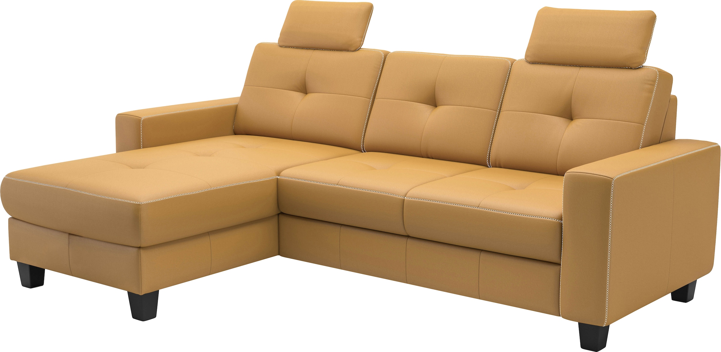 Places of Style Ecksofa »Varese«, wahlweise mit Bettfunktion und Bettkasten