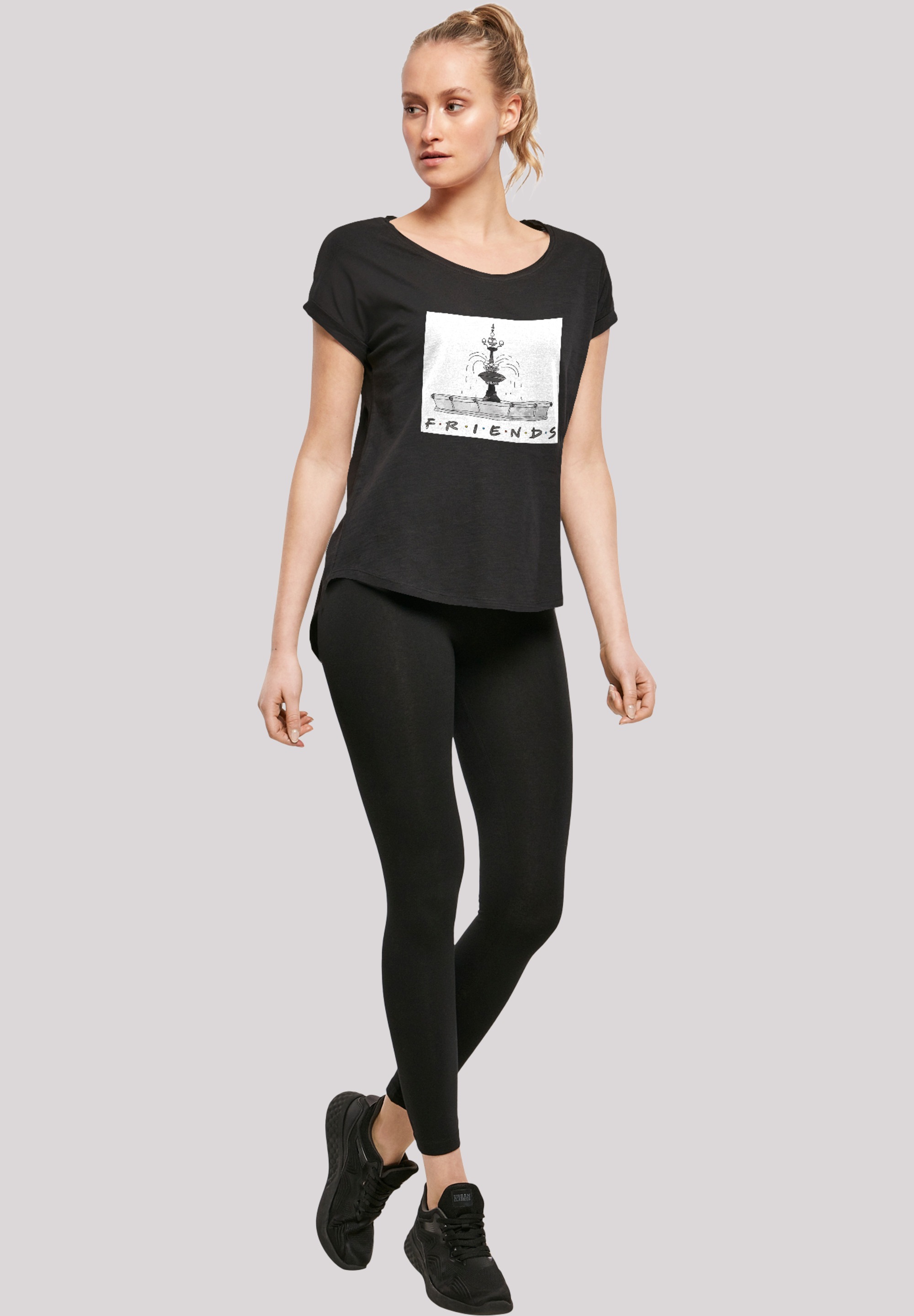 F4NT4STIC T-Shirt »FRIENDS TV Serie Fountain Sketch«, Damen,Premium Merch,Lang,Longshirt,Bedruckt