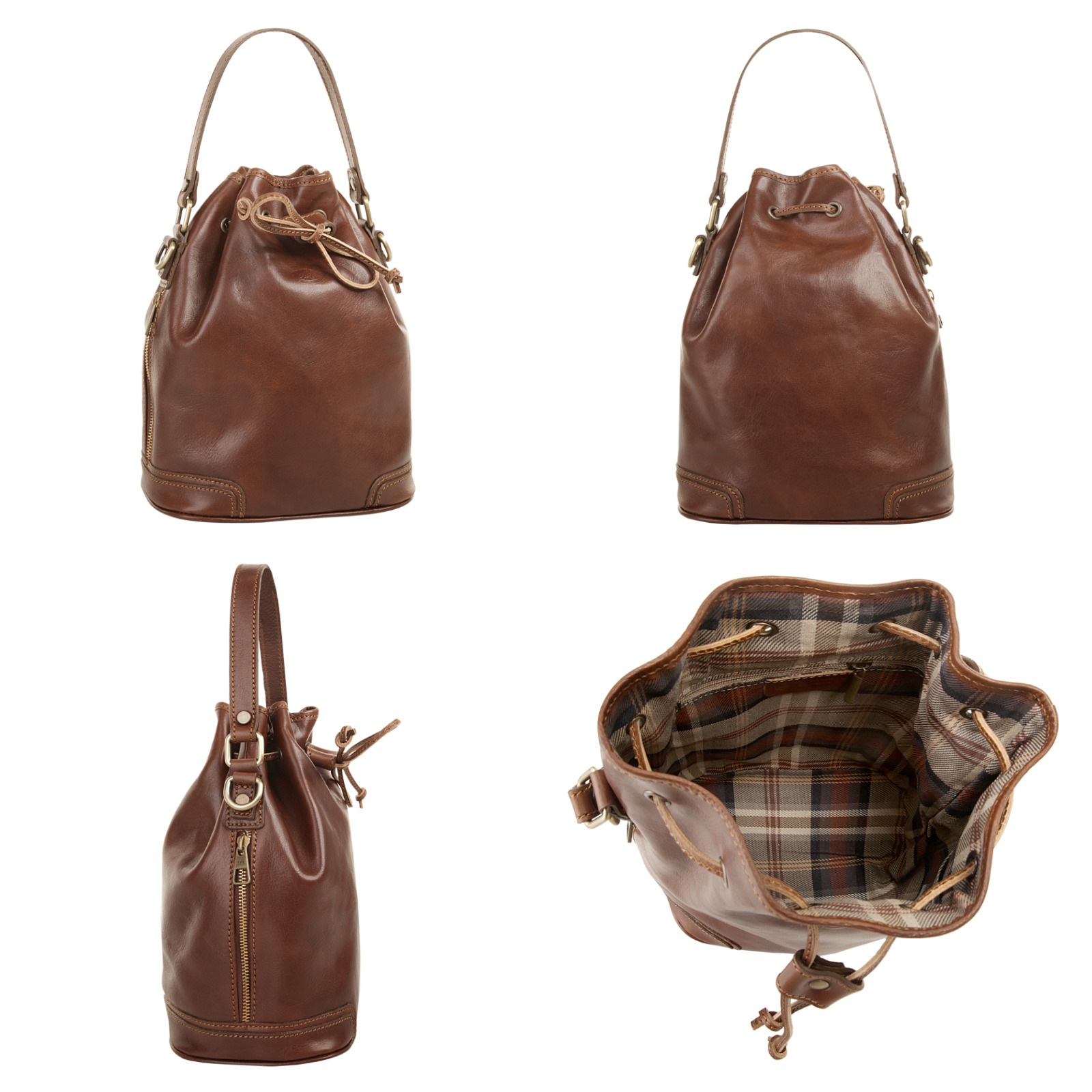 Piké Umhängetasche echt Leder, Made in Italy günstig online kaufen