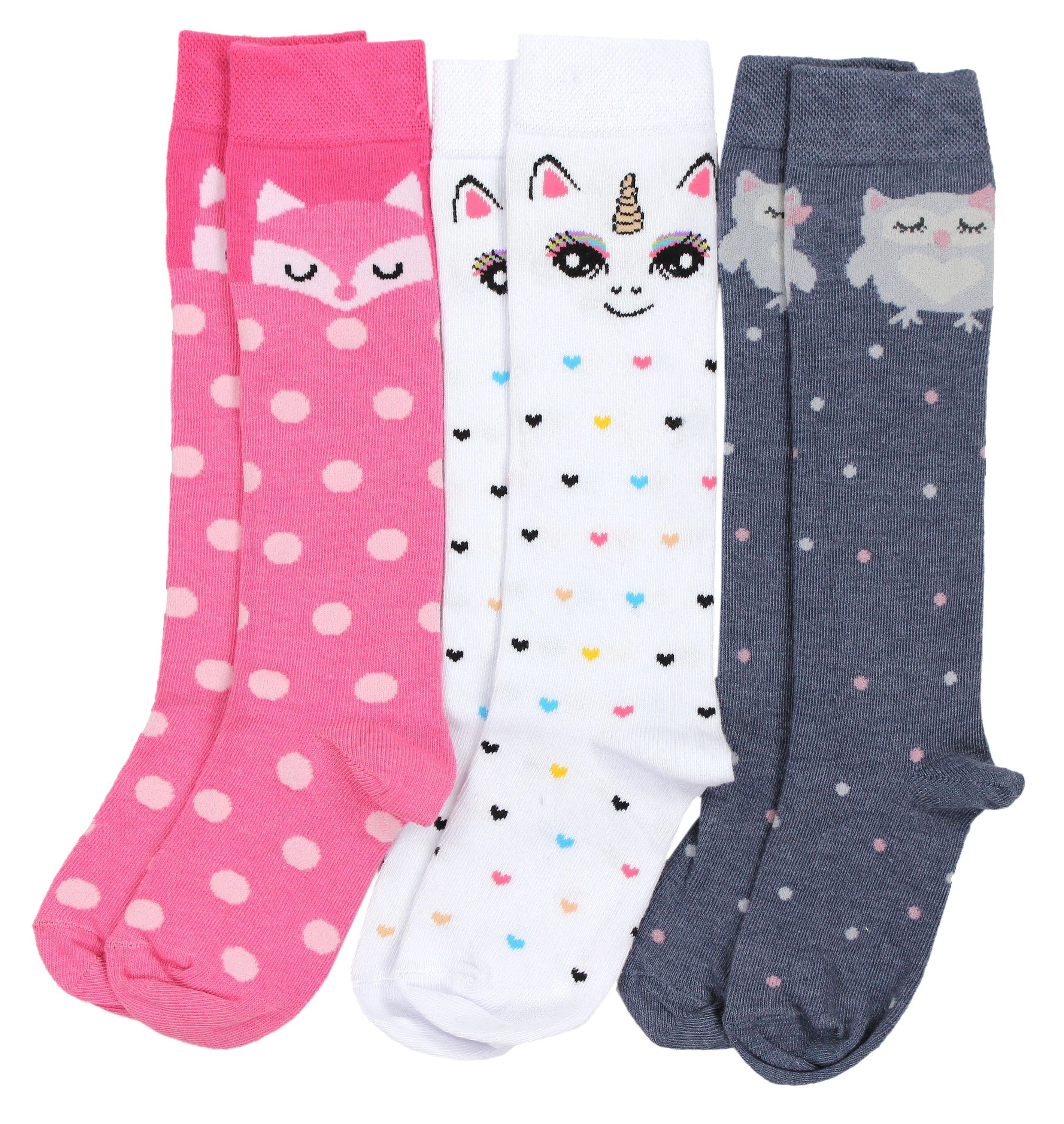 TupTam Kniestrümpfe "Socken Mädchen Knielange Socken Gemustert 3er Pack"