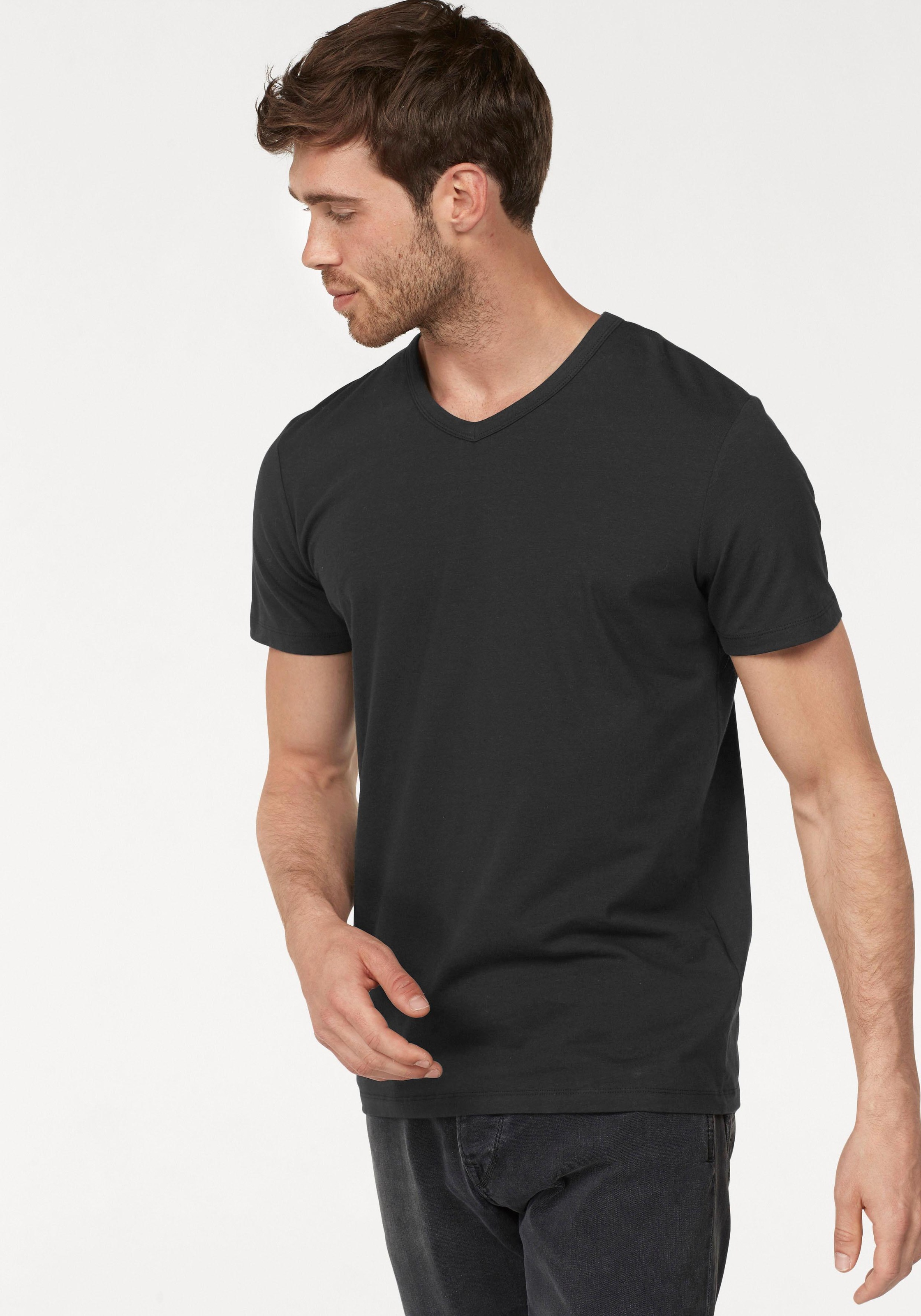 Thumbnail - Jack & Jones T-Shirt "SLIM- FIT BASIC TEE V-NECK" mit V-Ausschnitt