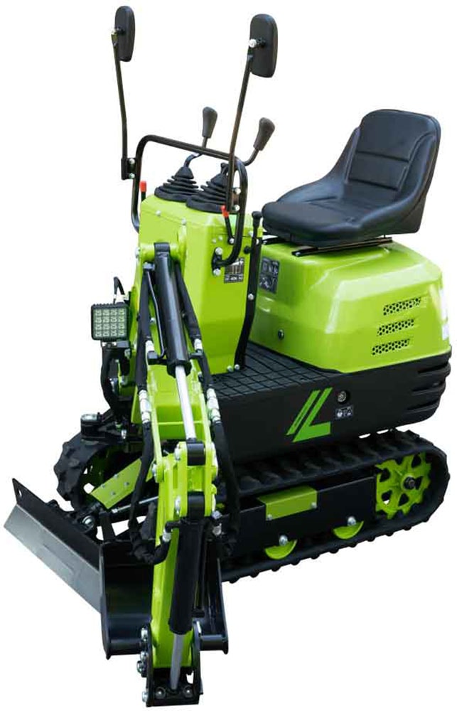 ZIPPER Minibagger Set,  6,3 kW Benzinmotor mit Elektrostarter