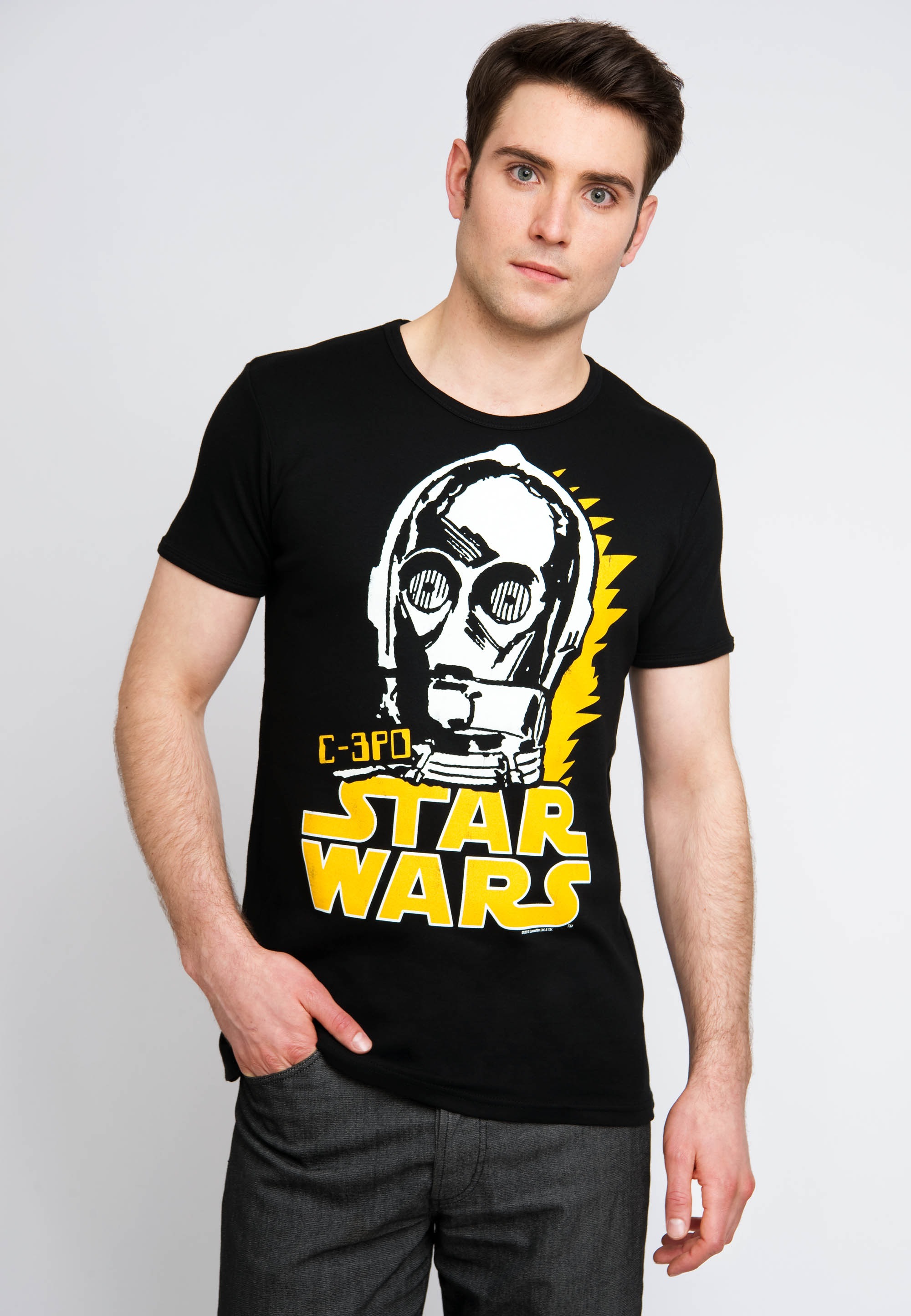 LOGOSHIRT T-Shirt »C-3PO«, mit C-3PO-Print