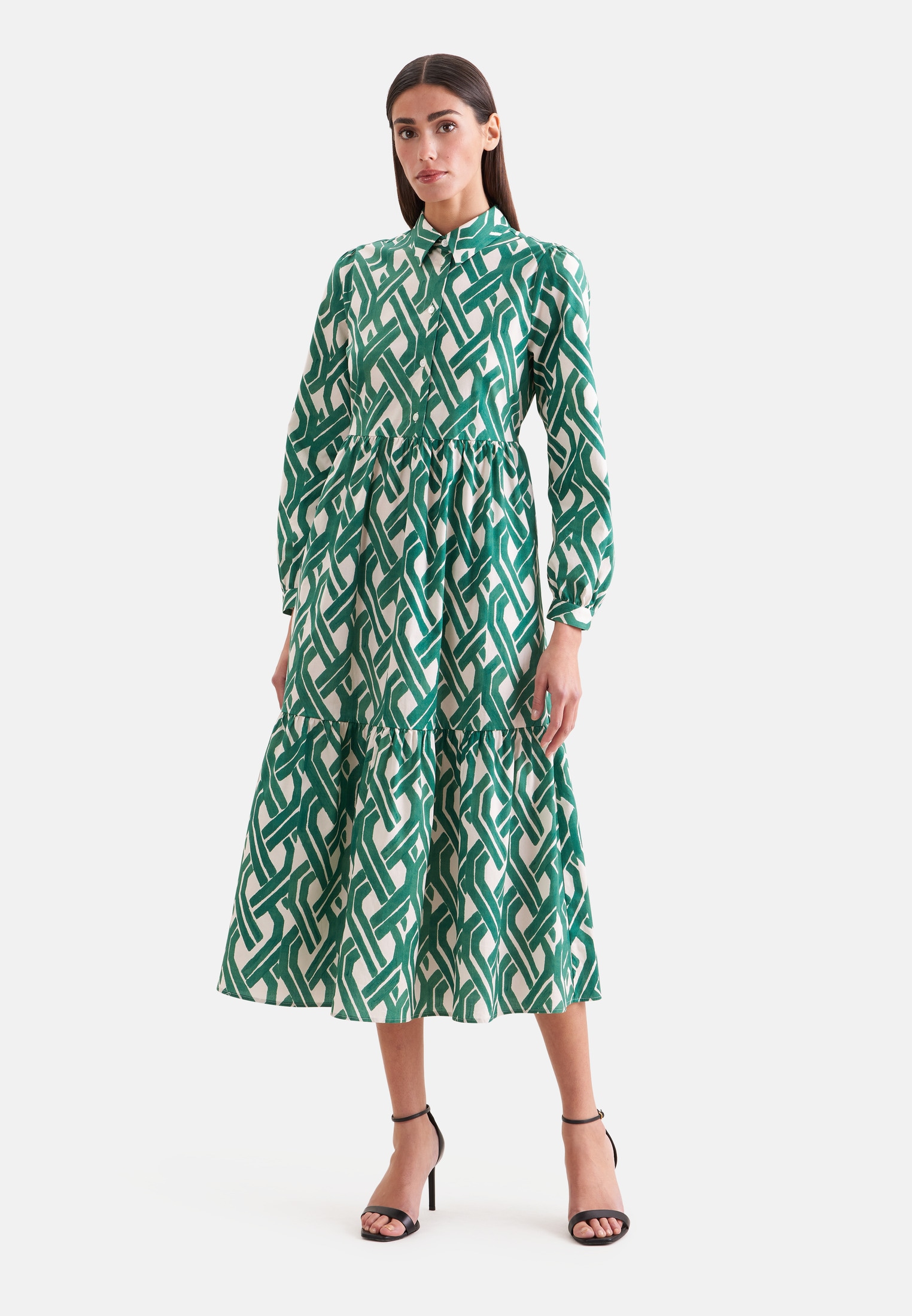 seidensticker Sommerkleid 1/1 Kragen Druck