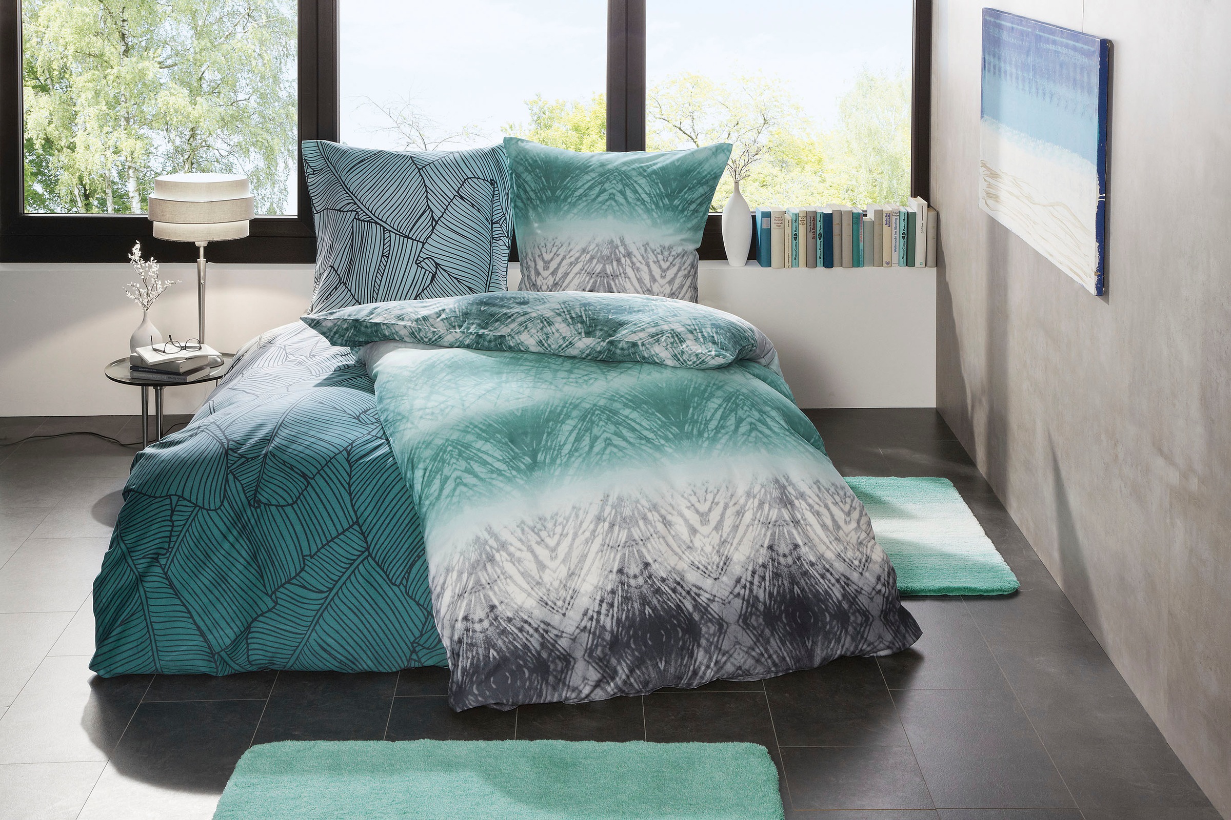 Kleine Wolke Bettwäsche "Vero" 2 Stk. mit Palmenblattmuster günstig online kaufen