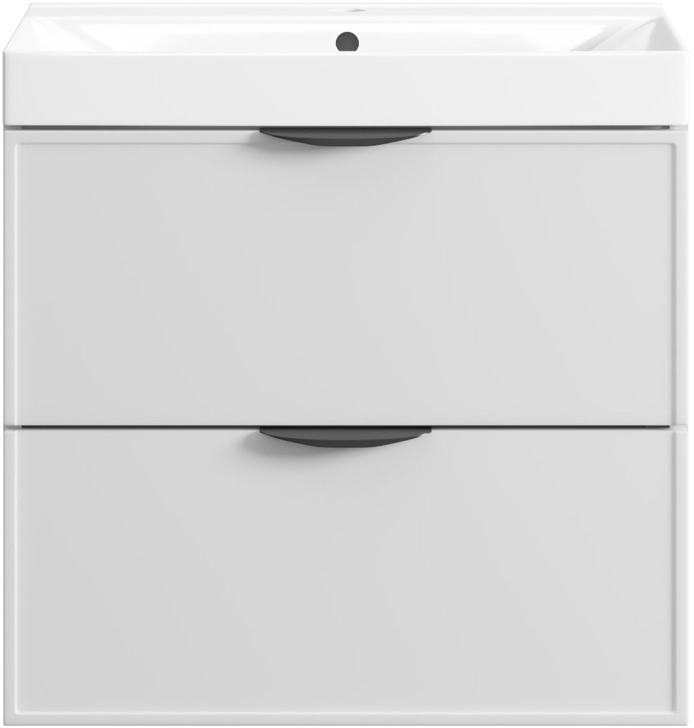 welltime Waschtisch »FLOW SIMPLE mit Waschbecken, Breite 60 oder 80cm, modernes Design« Schrank mit 2 Schubladen, Soft-Close-Function, in 2 Breiten erhältlich