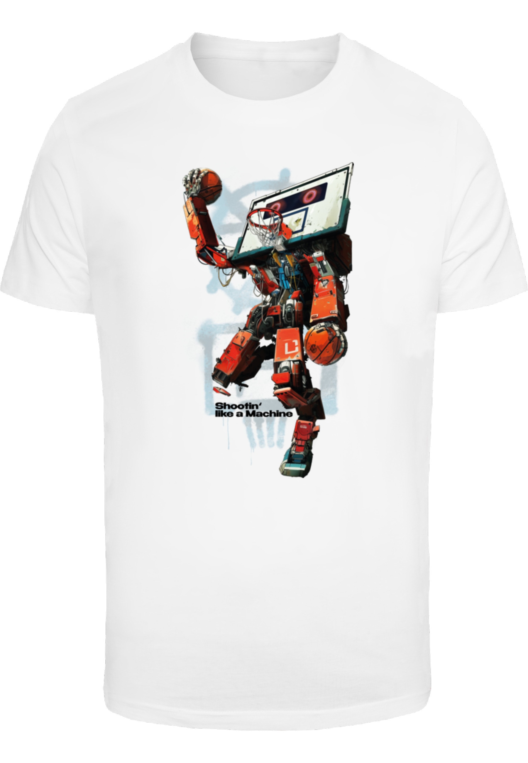 MisterTee T-Shirt "MisterTee Herren Bball Robot Tee" 1 Stk.