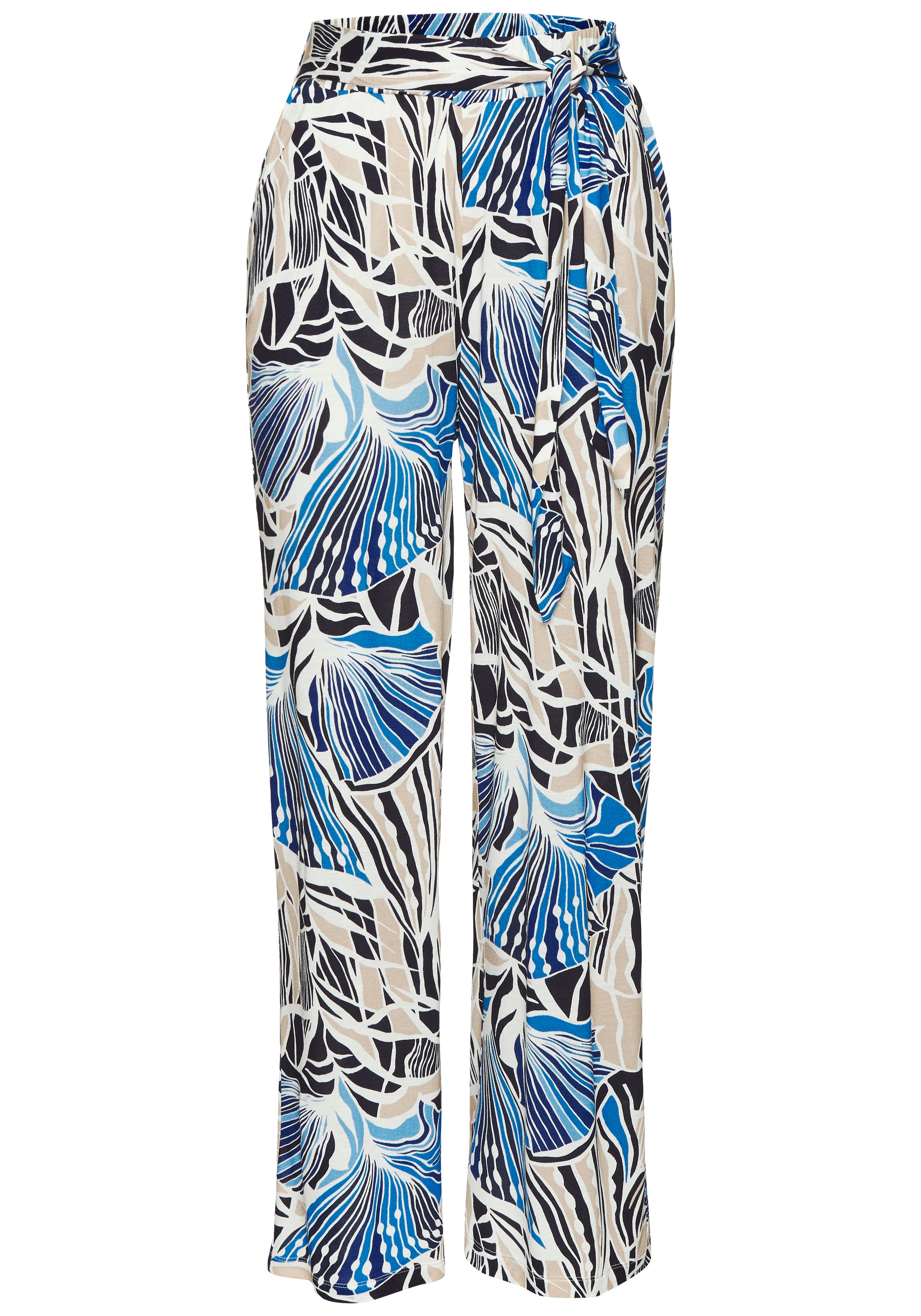 LASCANA Palazzohose, aus Viskosejersey, Sommerhose mit Alloverprint und Tas günstig online kaufen