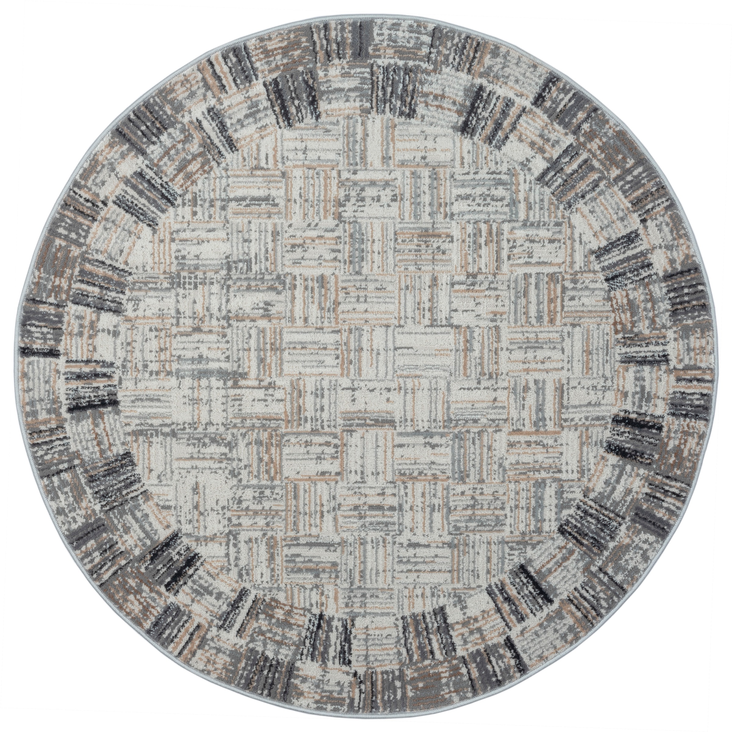 OTTO home Teppich "Yasmin" rund 8 mm Höhe Kurzflor, modernes Design, mit Bo günstig online kaufen