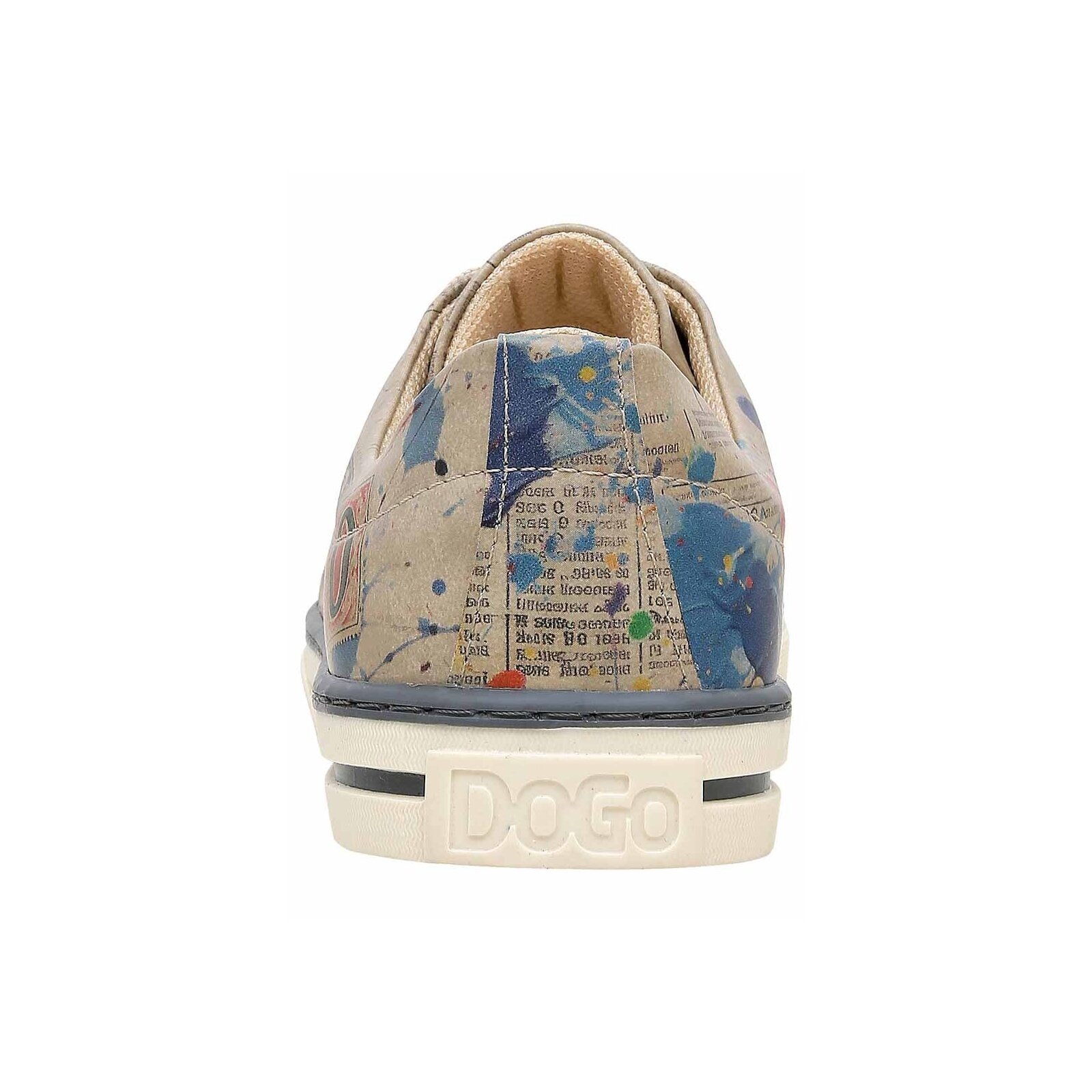 Sneaker DOGO "Classic Schnürsneaker Dogo Stamp Damen Sneaker", Damen, Gr. 39, Normalschaft, beige (natur), Lederimitat, Schuhe Sneaker, Handgefertigt 3