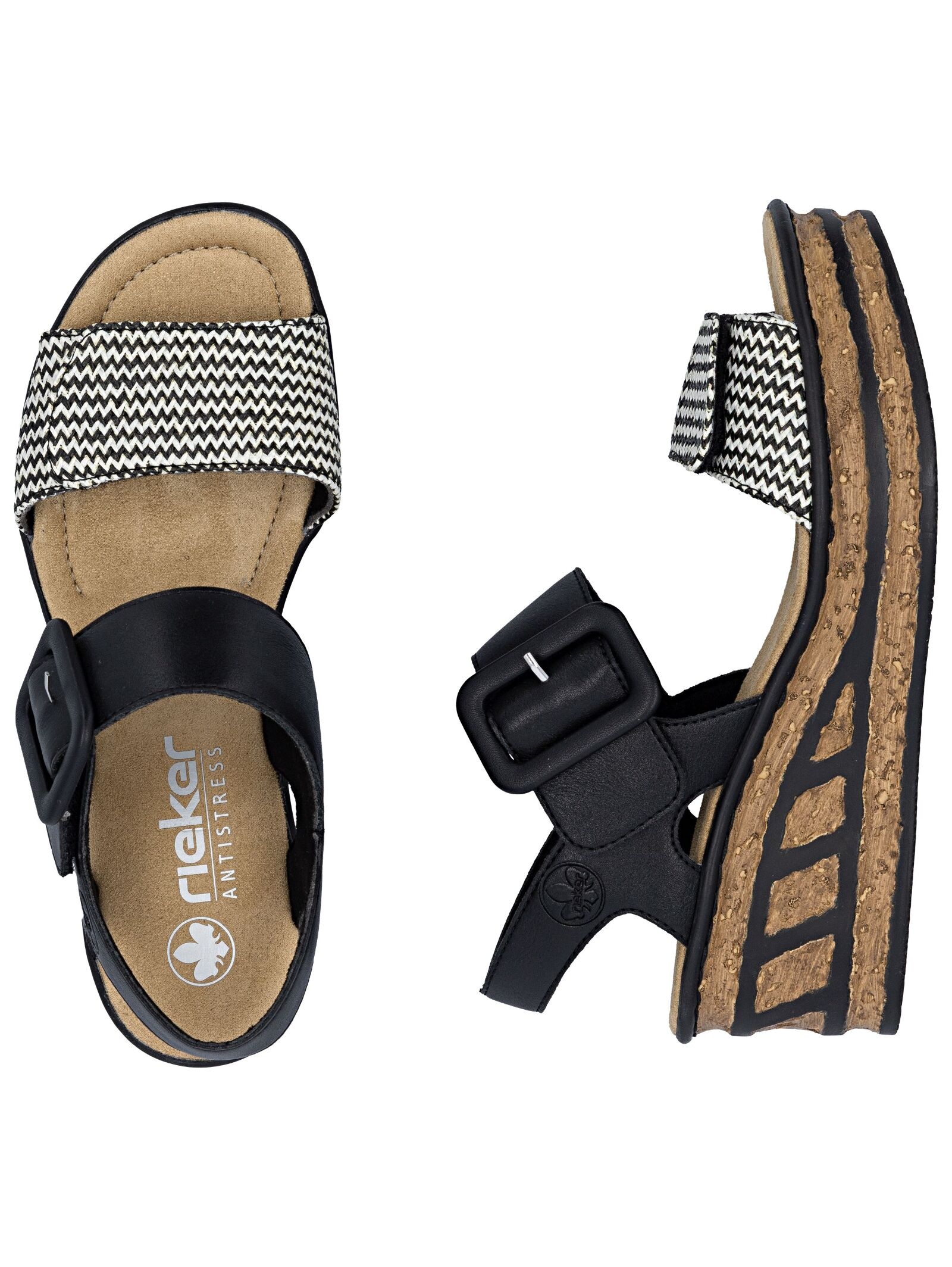 Rieker Keilsandalette »Rieker Sandalen Textil«