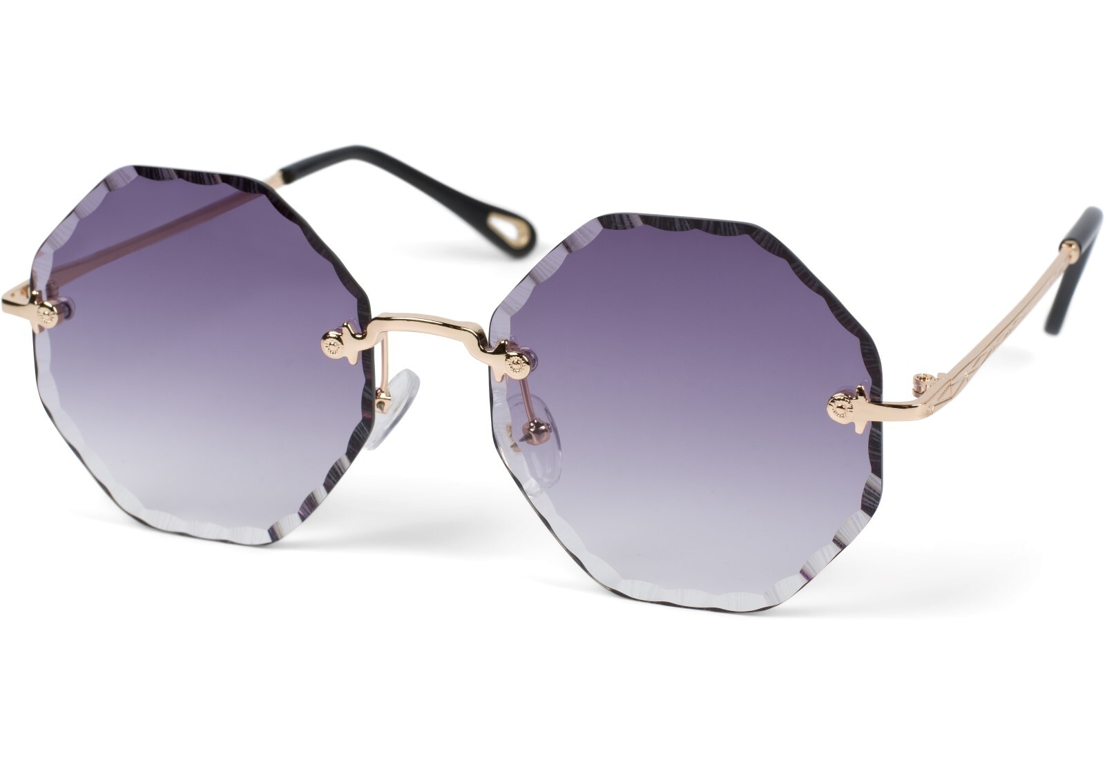 styleBREAKER Sonnenbrille "Rahmenlose Runde Sonnenbrille mit Diamant Schlif günstig online kaufen