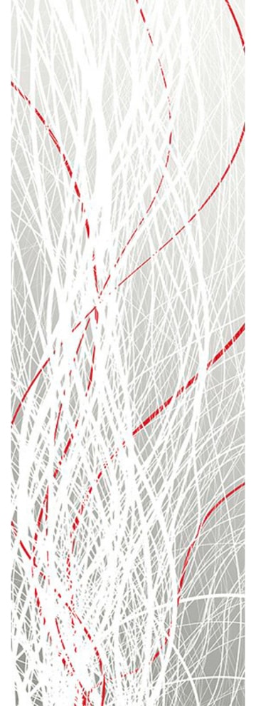 Architects Paper Fototapete »Underwater Grey«, Grafik Tapete Natur Fototapete Grau Weiß Rot Panel 1,00m x 2,80m