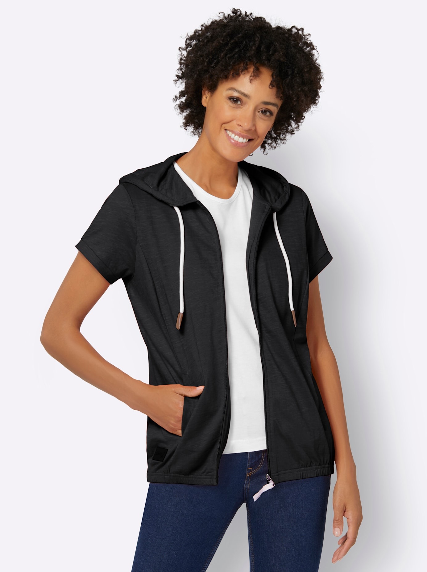 Casual Looks Shirtjacke "Sweatjacke" 1 Stk. tlg. günstig online kaufen
