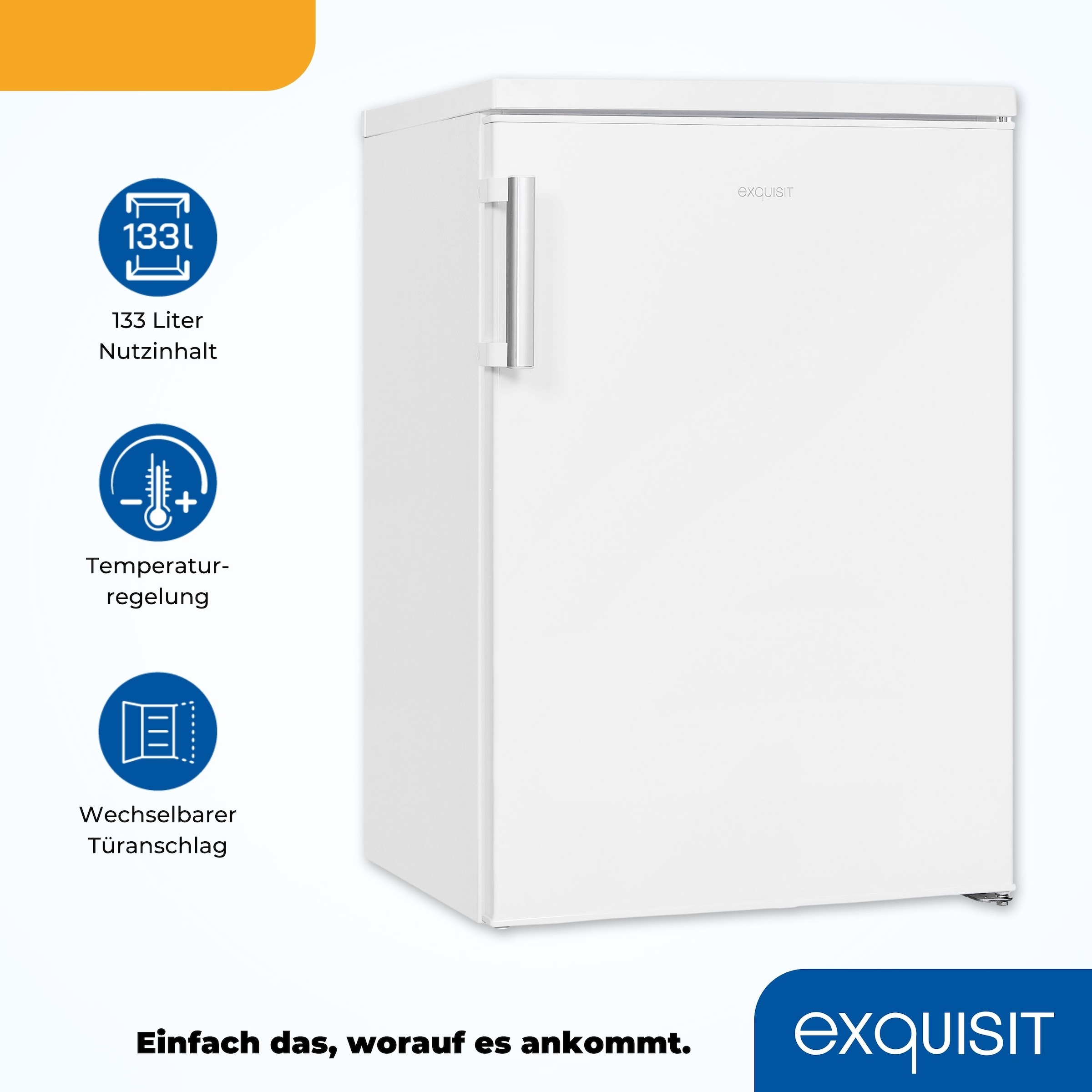 exquisit Kühlschrank »KS16-V-H-010D weiss«, Energieeffizienzklasse D, 133 Liter Nutzinhalt