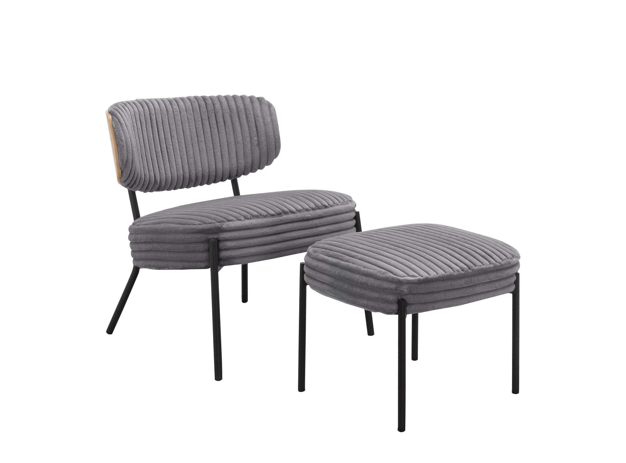 andas Loungesessel »Lovberg in Cord und Easycare-Bezug«, eleganter Sessel mit Hocker