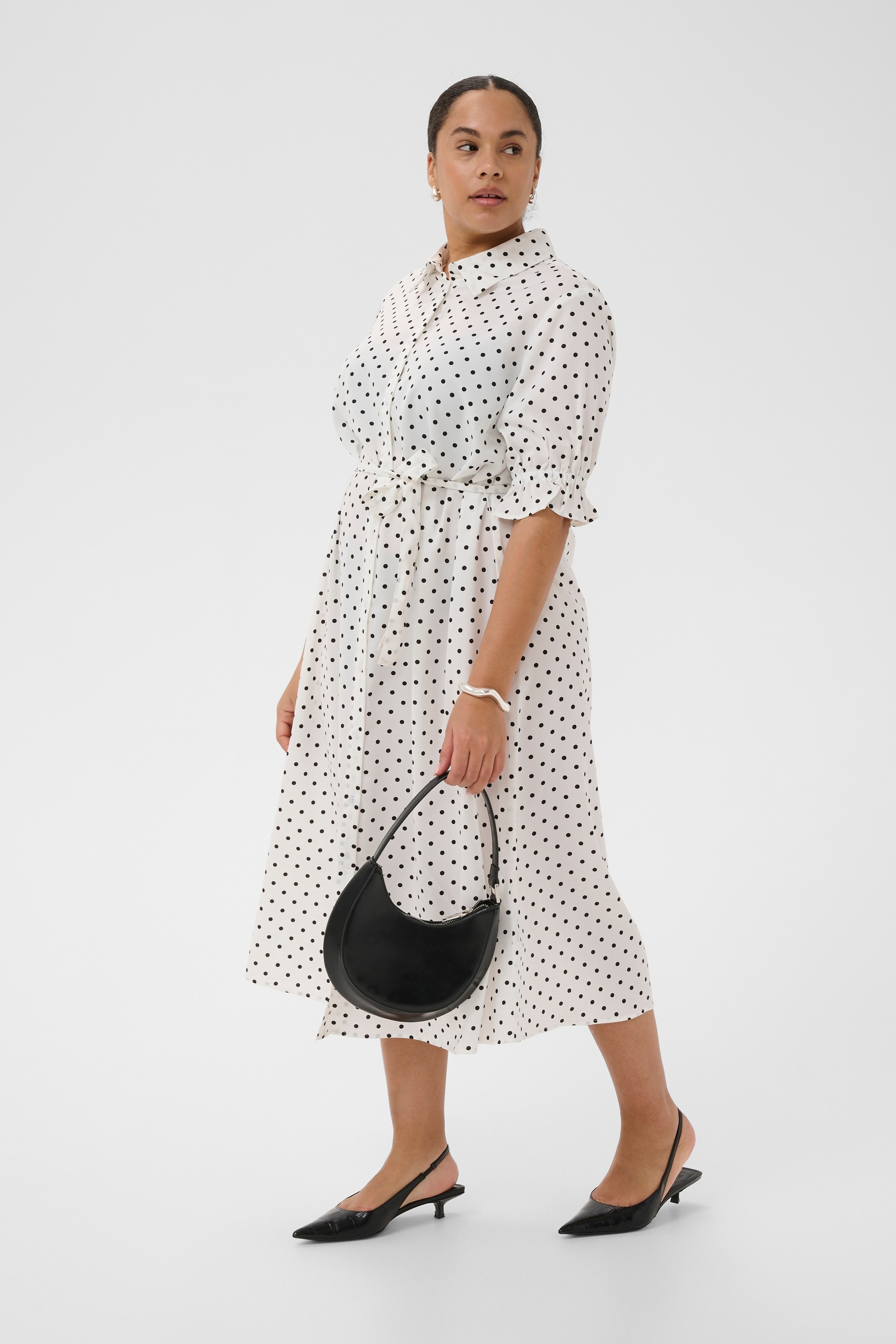 KAFFE Curve Midikleid »Damen Kleid KCdally«