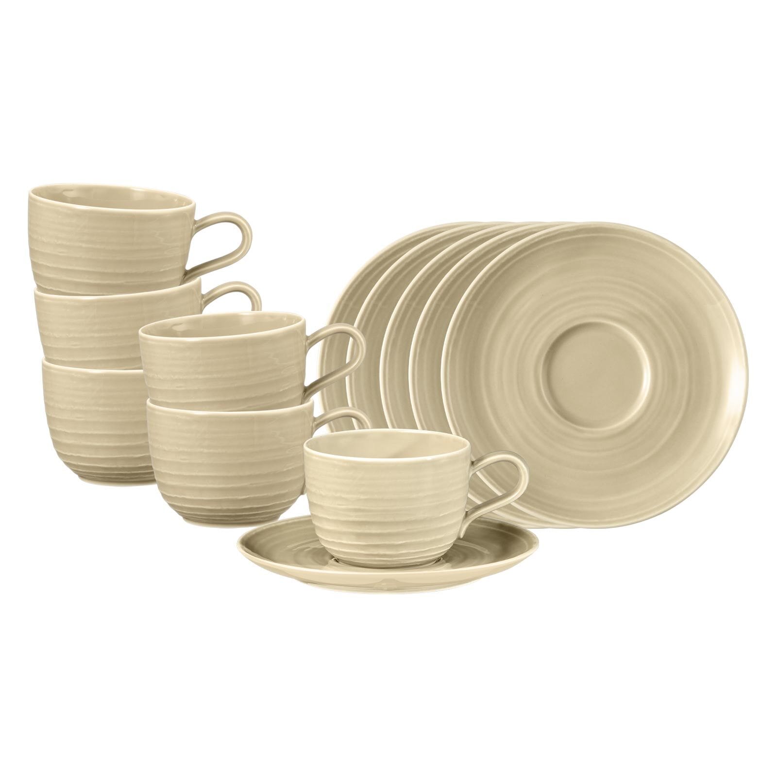 Seltmann Weiden Tasse "Kaffeetassen mit Untertassen Terra 260 ml 6er Set" günstig online kaufen