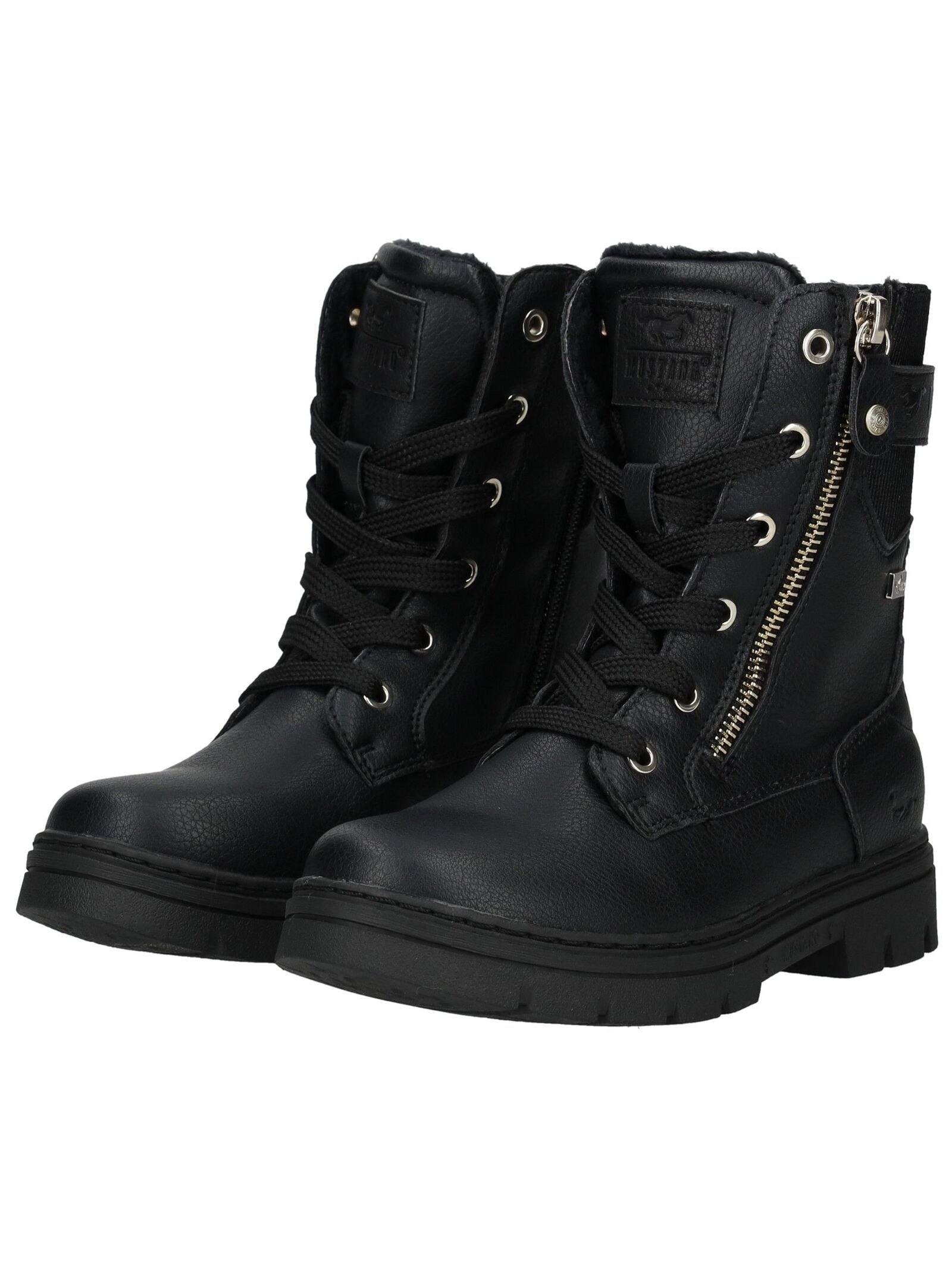 Mustang Shoes Schnürstiefelette »Mustang Shoes Stiefelette Lederimitat/Textil«