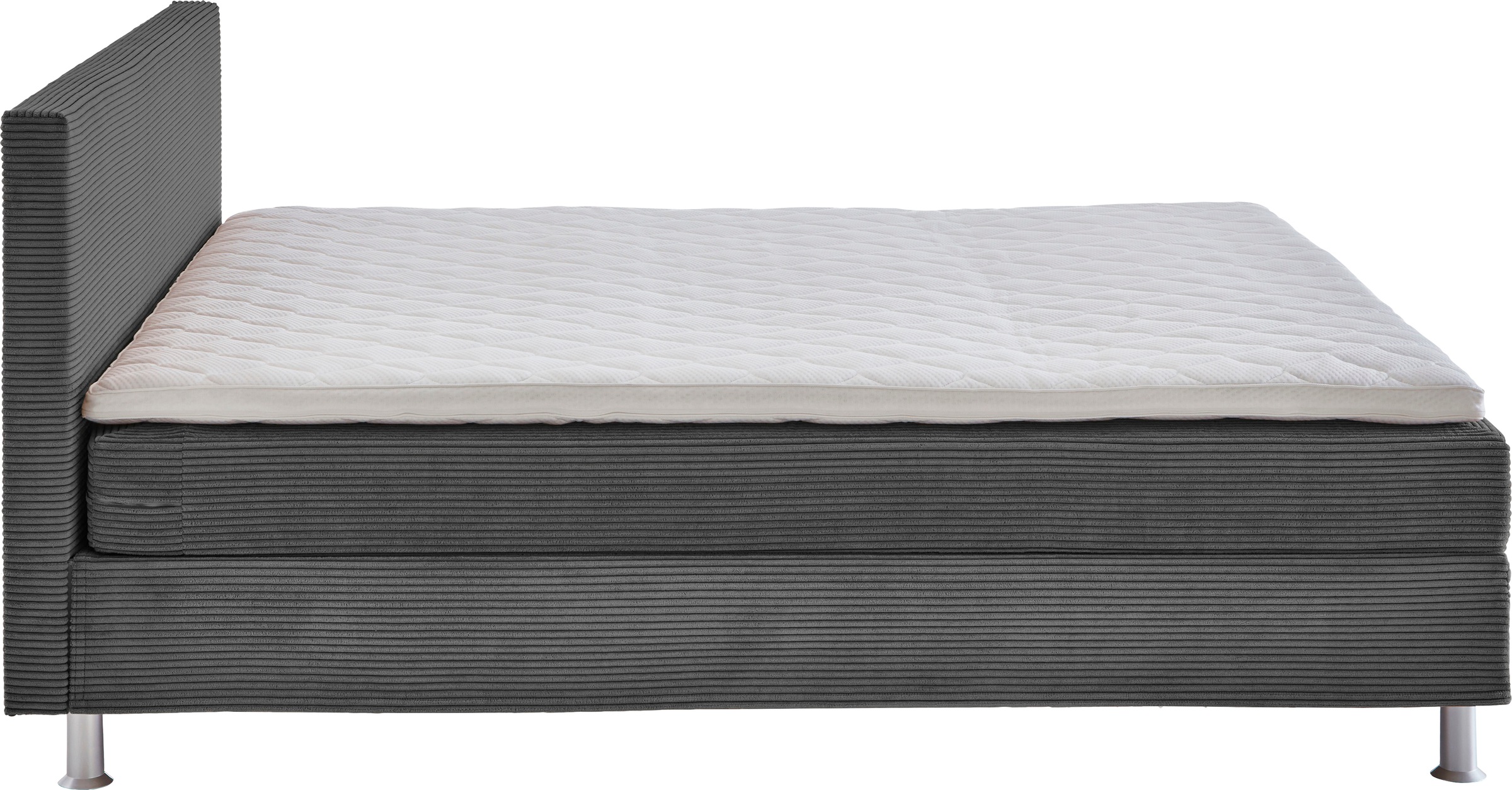 Lit Box Spring Edison Gris Foncé 180x200cm 6