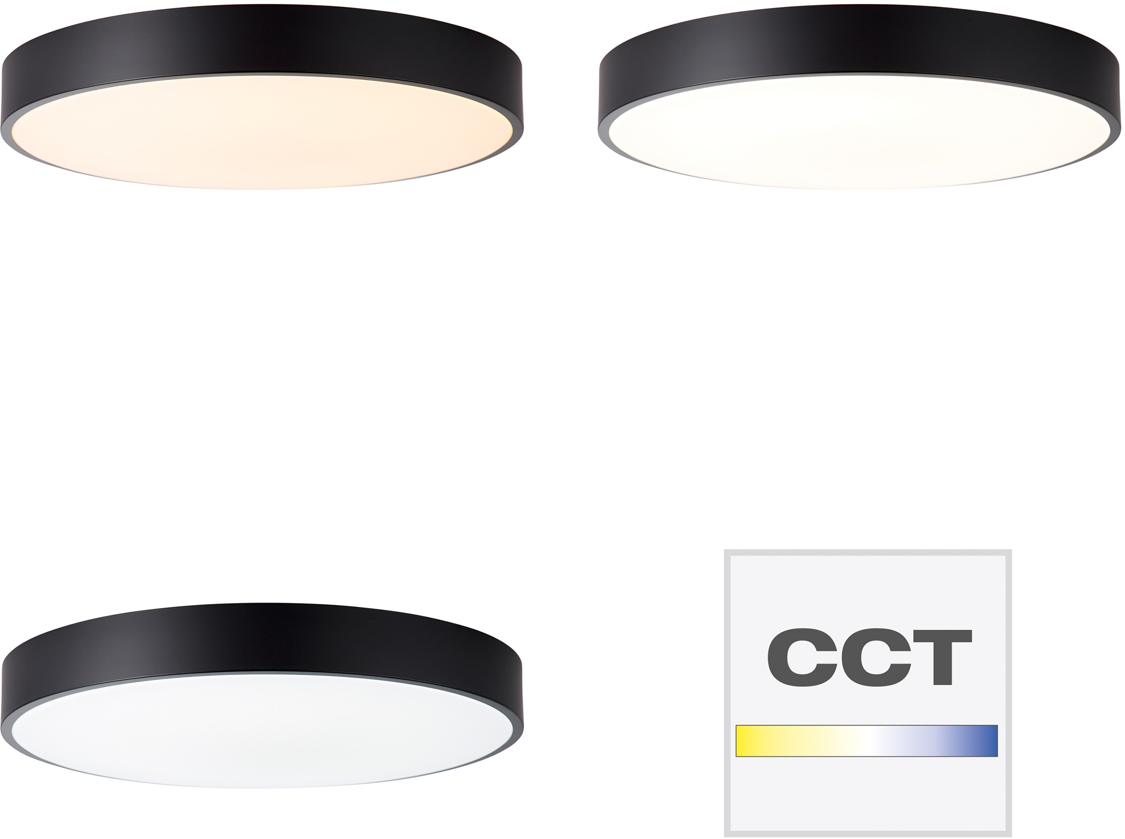 Brilliant LED weiß/schwarz CCT, BAUR Deckenleuchte 1 cm, 4800 »Slimline«, 49 dimmbar, Ø | flammig-flammig, lm, kaufen Fernbedienung