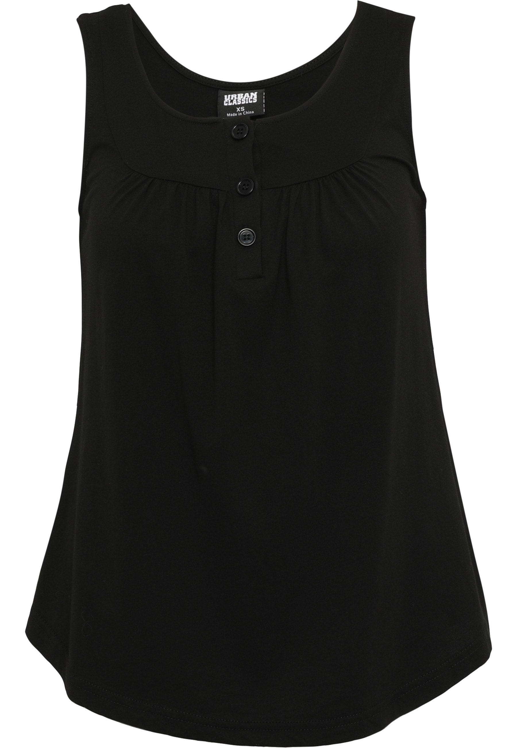 URBAN CLASSICS Tanktop "Urban Classics Damen Ladies Viscose Button Up Top" günstig online kaufen