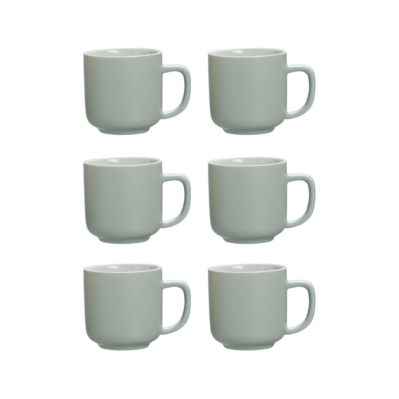 Espressotasse RITZENHOFF & BREKER "Espressotassen Jasper 100 ml 6er Set", grün (mint), 6 tlg., Keramik, Trinkgefäße, Espressotasse