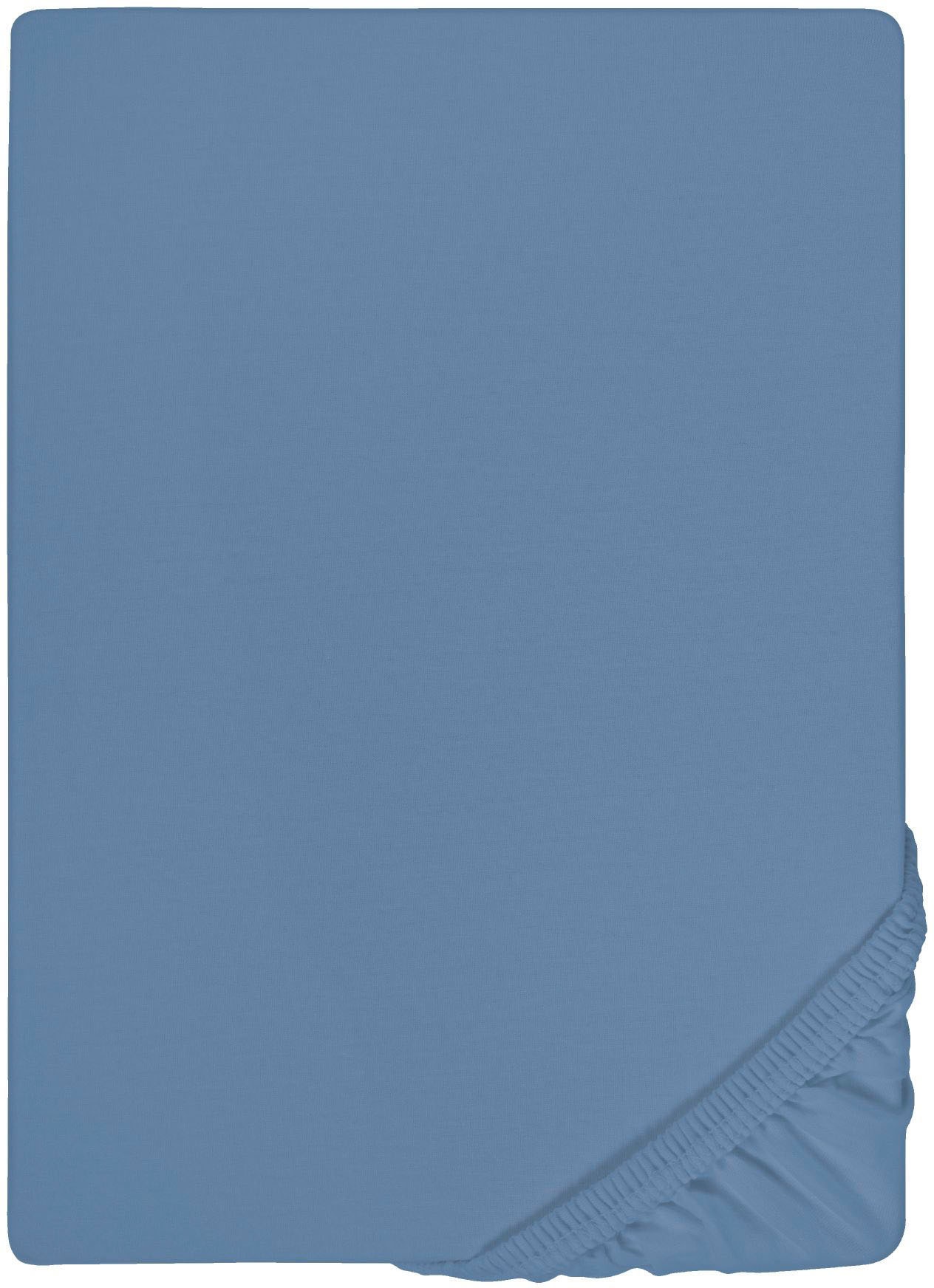 Biberna Spannbettlaken "0077866 Deluxe Jersey-Elastic Spannbetttuch 97% Baumwolle" Jersey mit Elasthan, Rundumgummi, bügelfrei, ab Größe 90 x 190 cm i