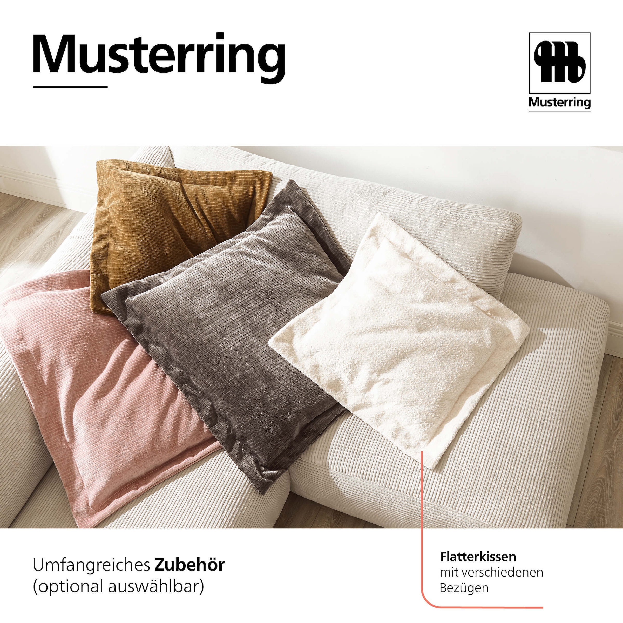 Musterring Big-Sofa »MR Lucia, puristischer Luxus von Musterring« Erstklassige Kammerkissen, weiche Polsterung & zeitloser Look